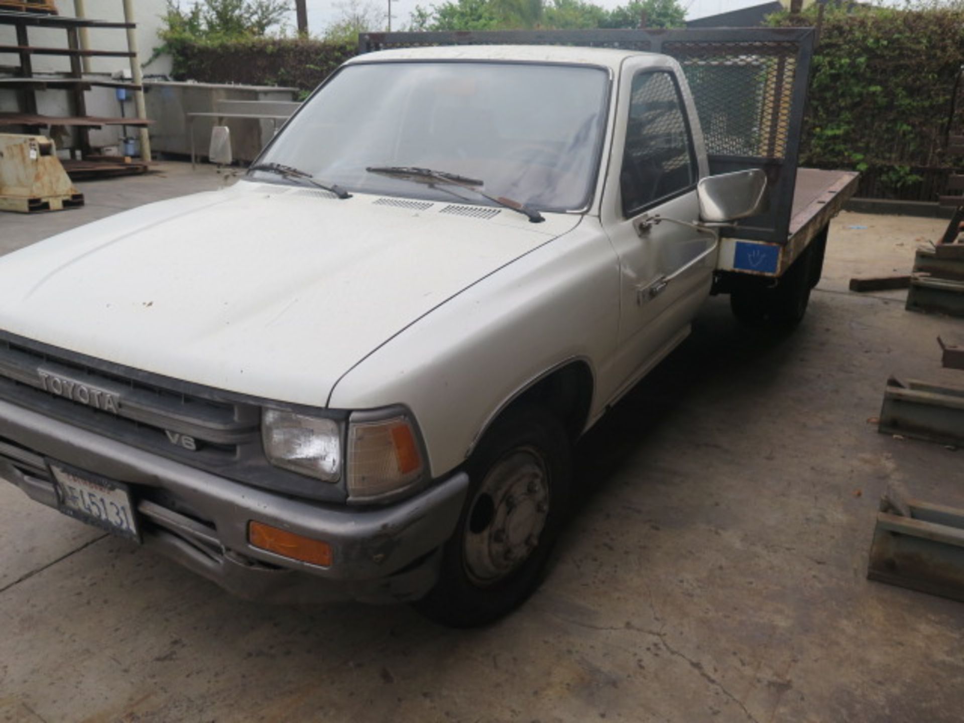 1991 Toyota 9’ Stake Bed Truck Lisc # 4F45131 w/ V6 Gas Engine, Automatic Trans, Dual Rear Wheels, - Image 3 of 8