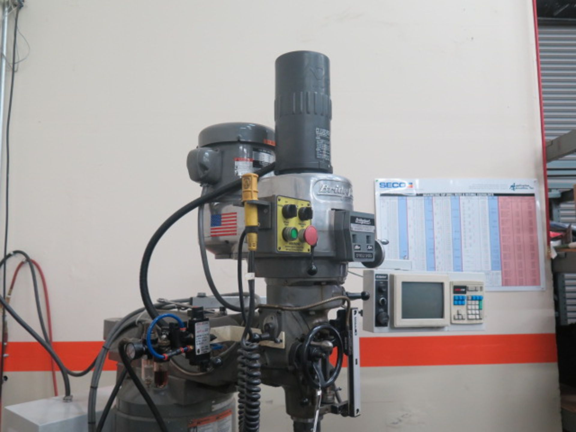 Bridgeport / EZ-Trak 2-Axis CNC Vertical Mill s/n 278320E w/ EZ-Trak BPC2M Controls, 2Hp Motor, 60- - Image 3 of 11