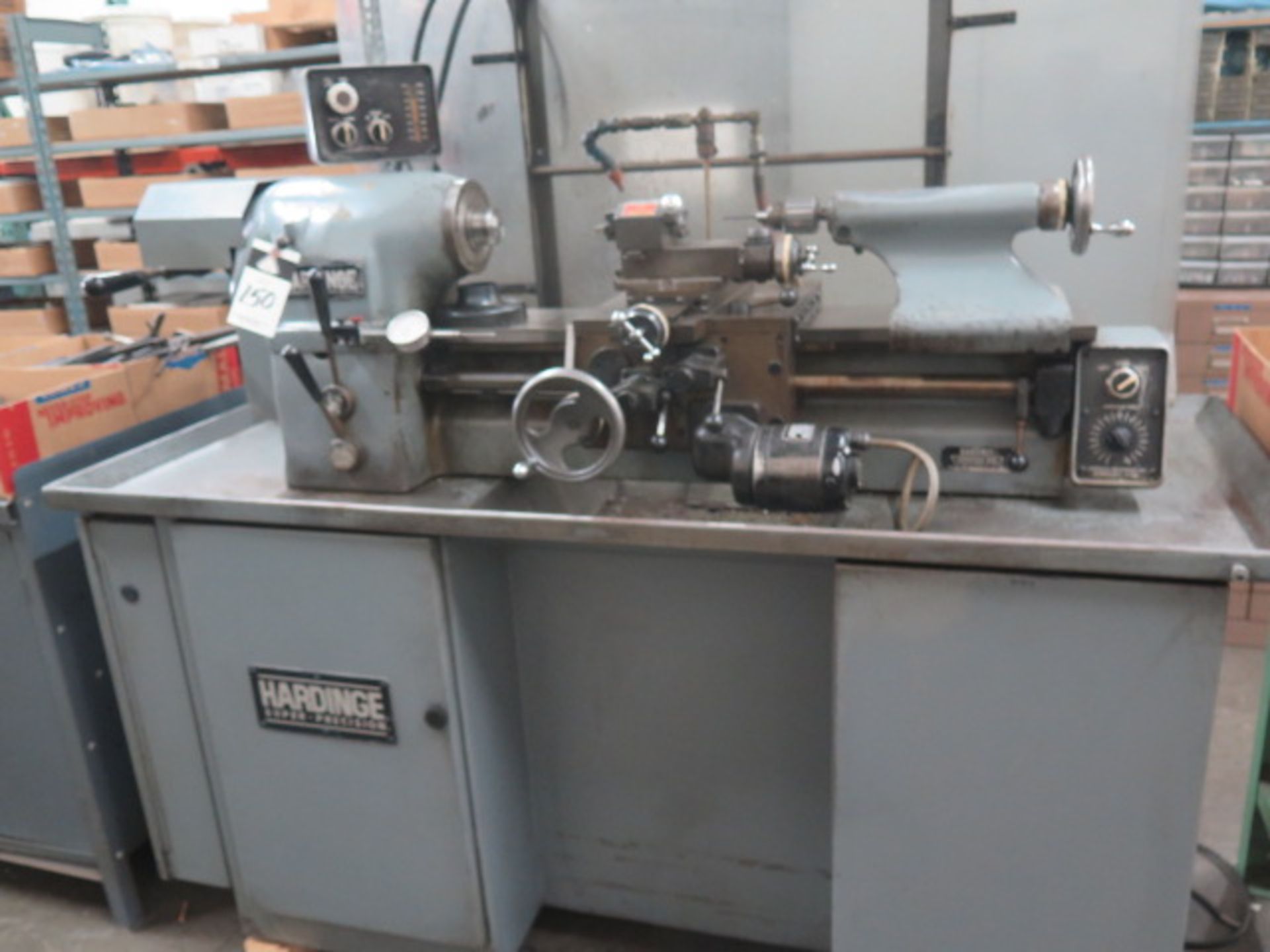 Hardinge TFB-H Wide-Bed Tool Room Lathe s/n HLV-H-9244-T w/ 125-3000 RPM, Tailstock, Power Feeds, - Image 2 of 8