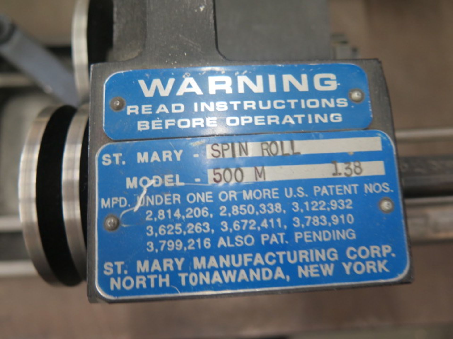 St. Mary Mfg mdl. 500M-138 Spin Roll - Image 3 of 3