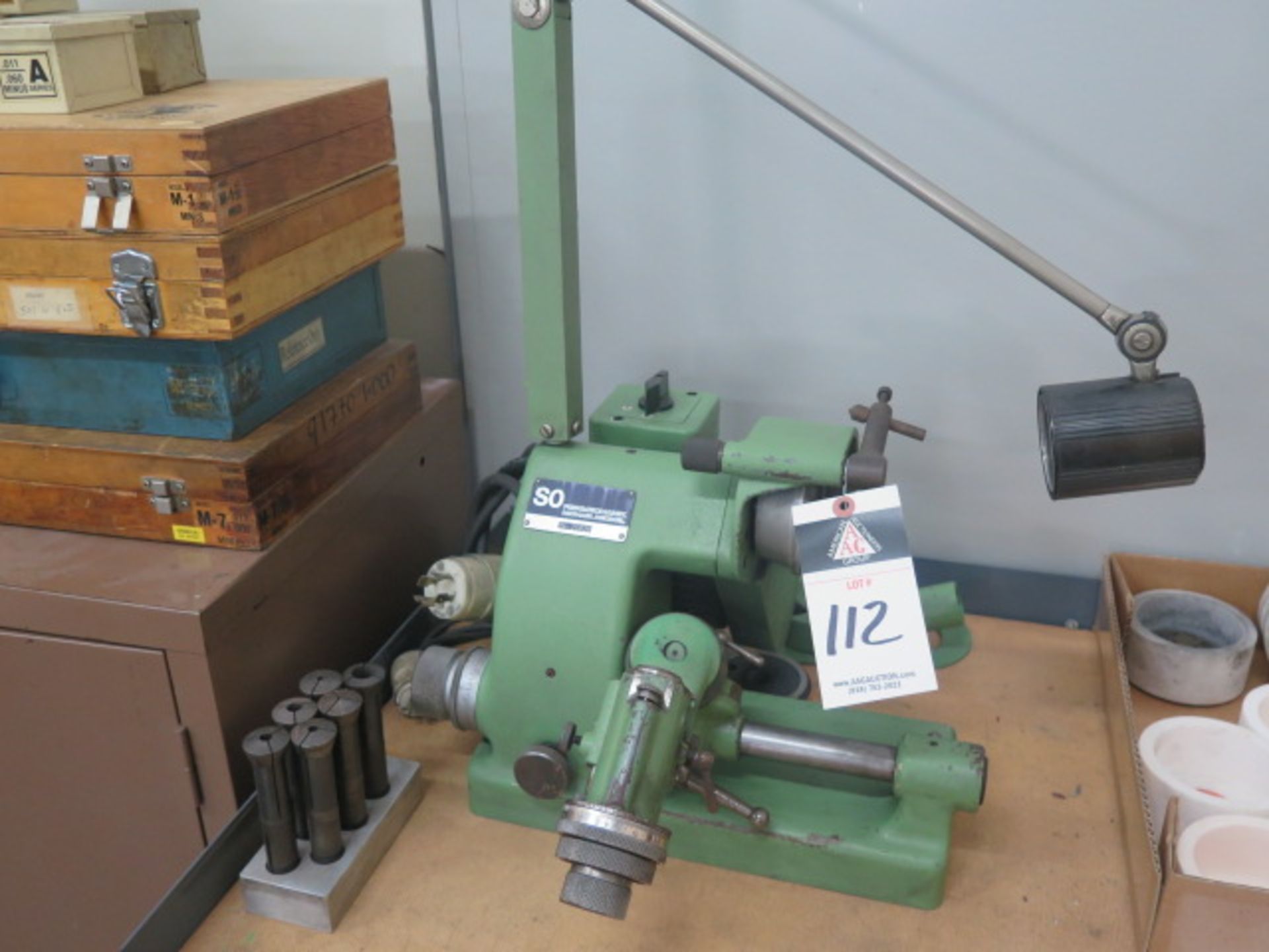 Deckel mdl. SO Single-Lip Tool Grinder s/n 94-25838 w/ Diamond Wheel, Collets and Acces