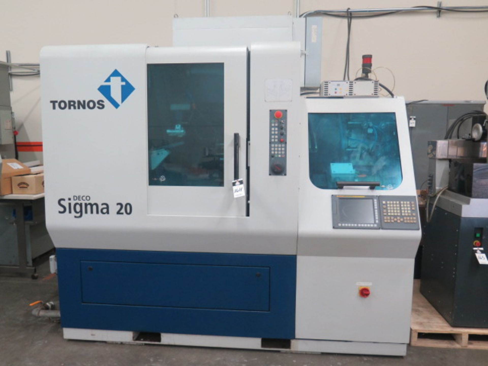 2007 Tornos DECO Sigma-20 6-Axis Sliding Headstock CNC Screw Machine s/n 8596 w/ Fanuc Series 31iA