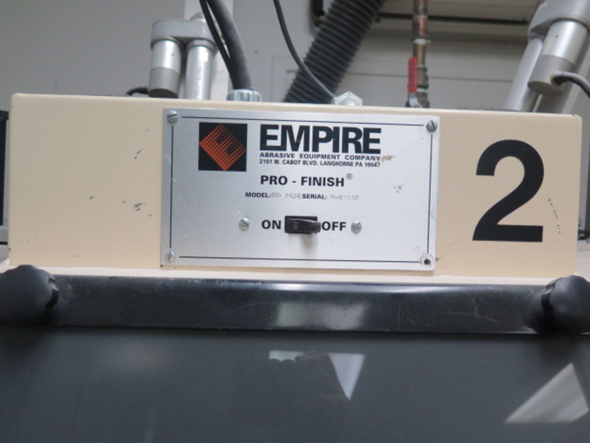 Empire Pro-Finish mdl. PF-2636 Dry Blast Cabinet s/n M-09532 w/ (2) Rotary Tables, (2) Fixed Blast - Image 3 of 14