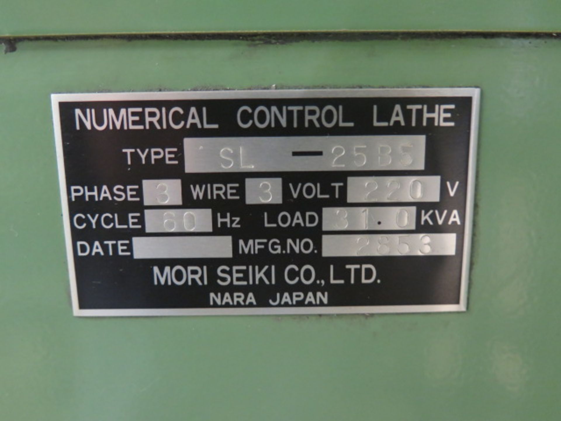 Mori Seiki SL-25B5 CNC Turning Center s/n 2853 w/ Fanuc Series 10T Controls, 10-Station Turret, - Image 10 of 10