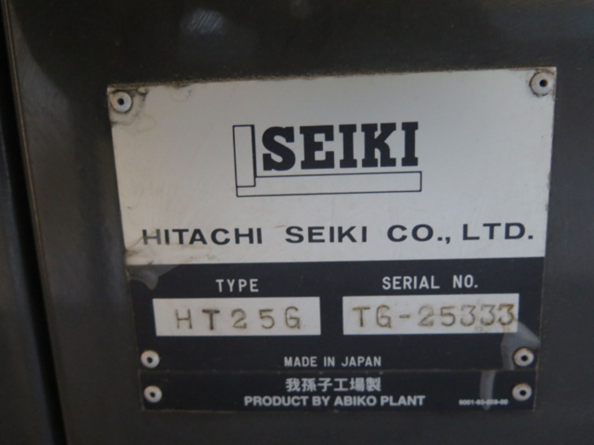 Hitachi Seiki HITEC-TURN 25G High Grade CNC Turning Center s/n TG-25333 w/ Hitachi Seiki Seicos - Image 11 of 11