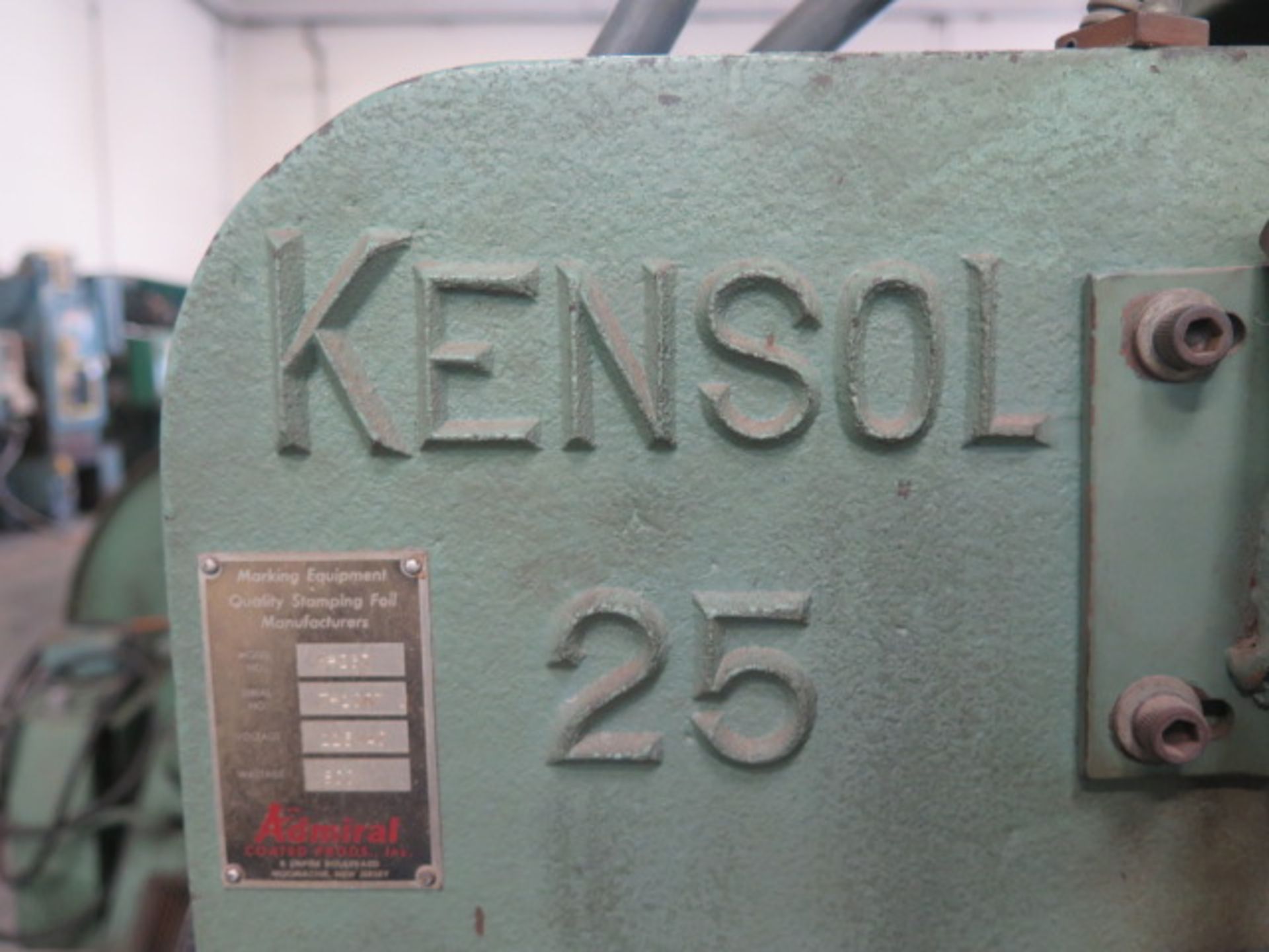 Kensol 25 mdl. K-25T 800 Watt Pneumatic Hot Stamping Press s/n T-1067 w/ Heat Controller, Adjustable - Image 5 of 6