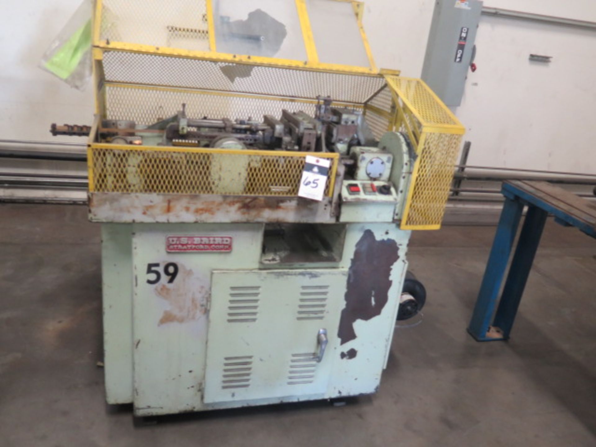 US Baird mdl. 00 4-Slide Wire Forming Machine s/n 10000/146 w/ Straightner - Image 2 of 8