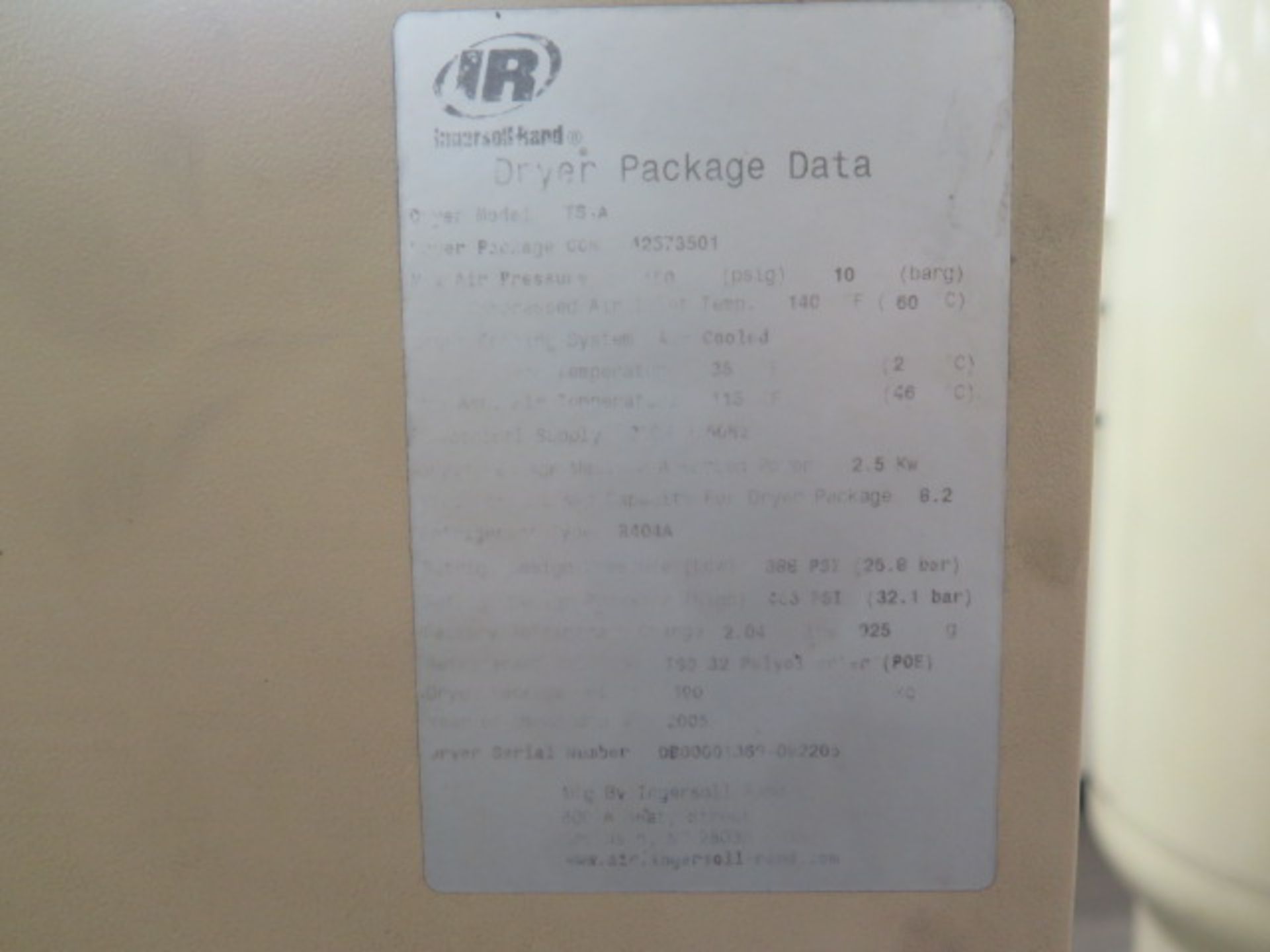 Ingersoll Rand mdl. TS-A Refrigerated Air DryerDB00001369-092205 - Image 5 of 5