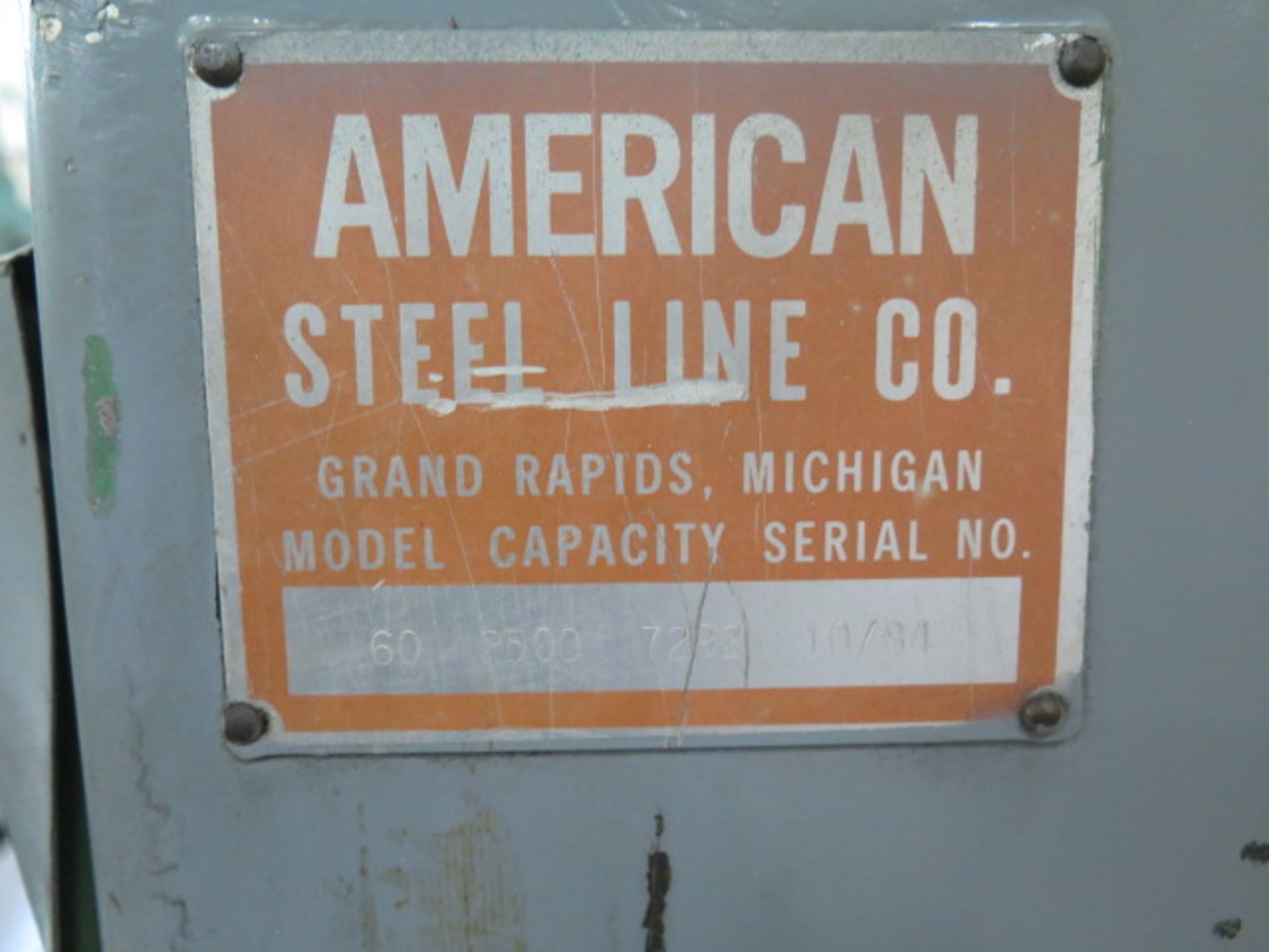 American Steel Line mdl. 60 2500 Lb Cap Uncoiler s/n 7292 - Image 5 of 5