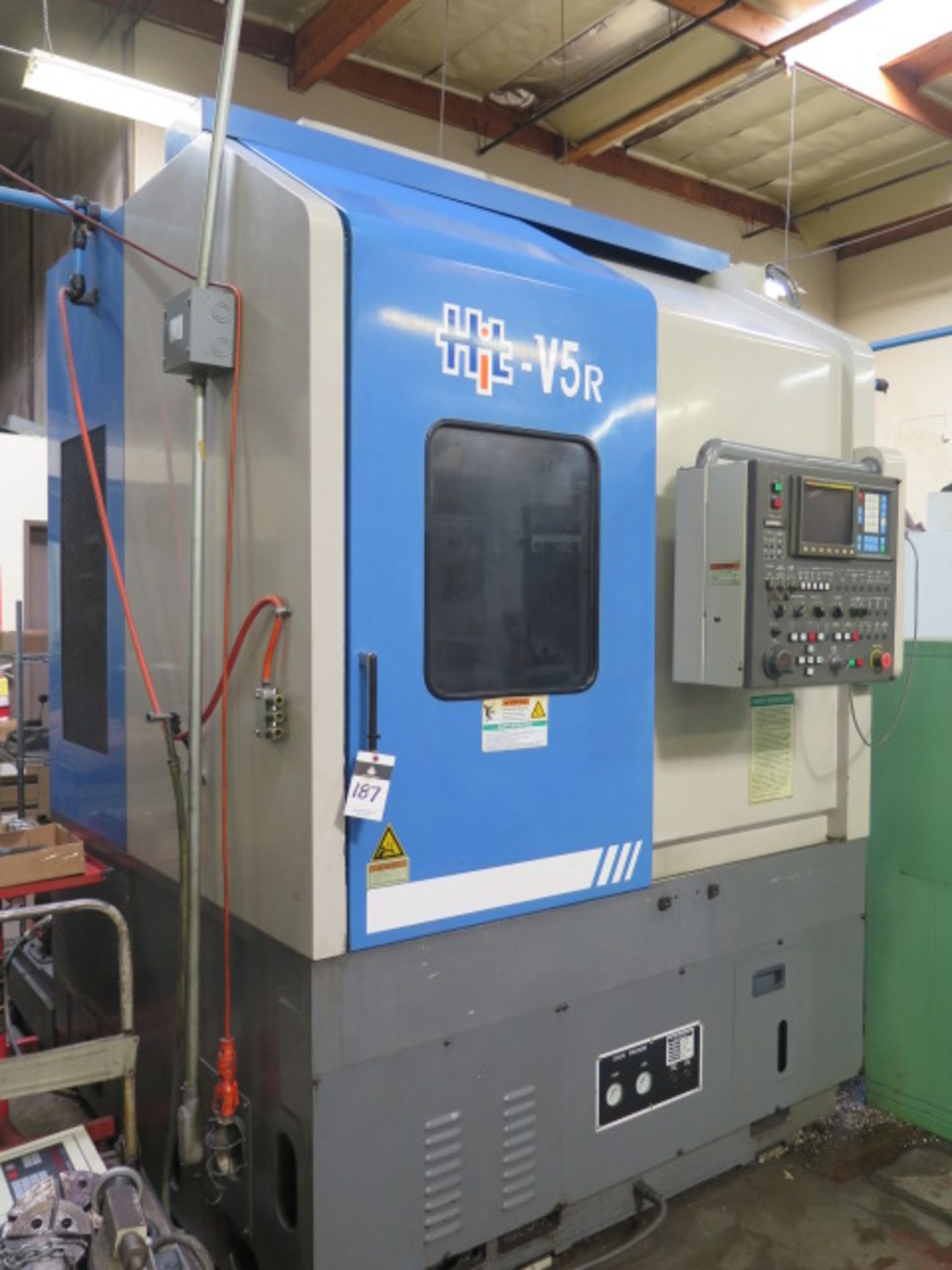 Hyundai HiT-V5R CNC Vertical Turret Lathe s/n 35108030 w/ Fanuc 0-T Controls, 8-Station Turret, 25- - Image 2 of 12