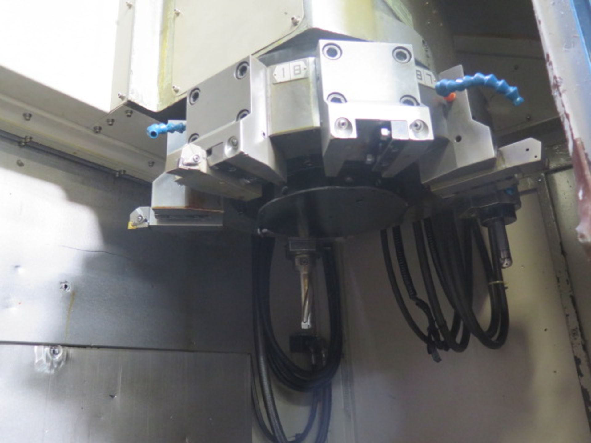 Hyundai HiT-V5R CNC Vertical Turret Lathe s/n 35108030 w/ Fanuc 0-T Controls, 8-Station Turret, 25- - Image 4 of 12