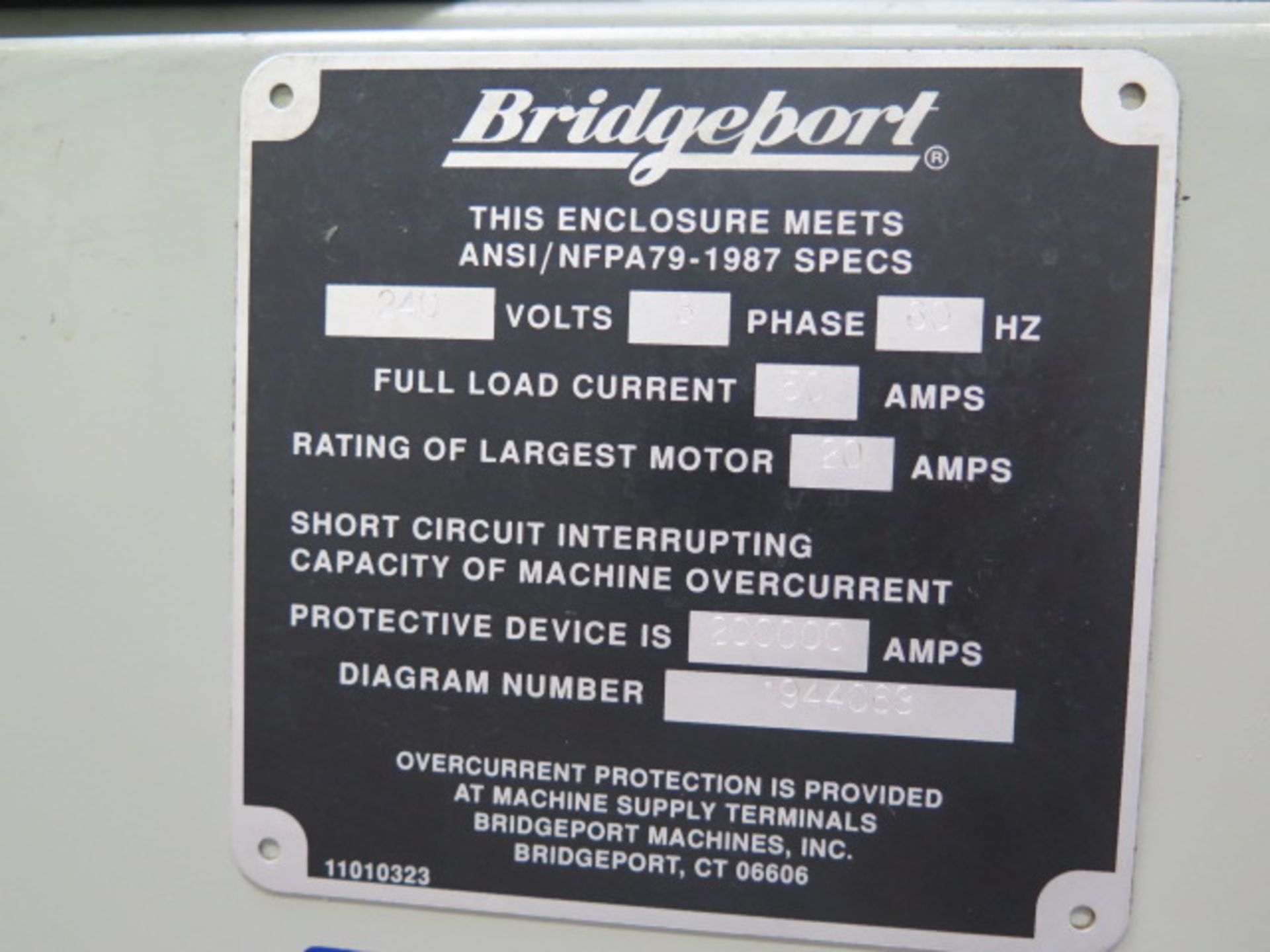 Bridgeport Discovery Torq-Cut 22 CNC Vertical Machining Center s/n TC/22-106 w/ Bridgeport DX-32 - Image 11 of 11