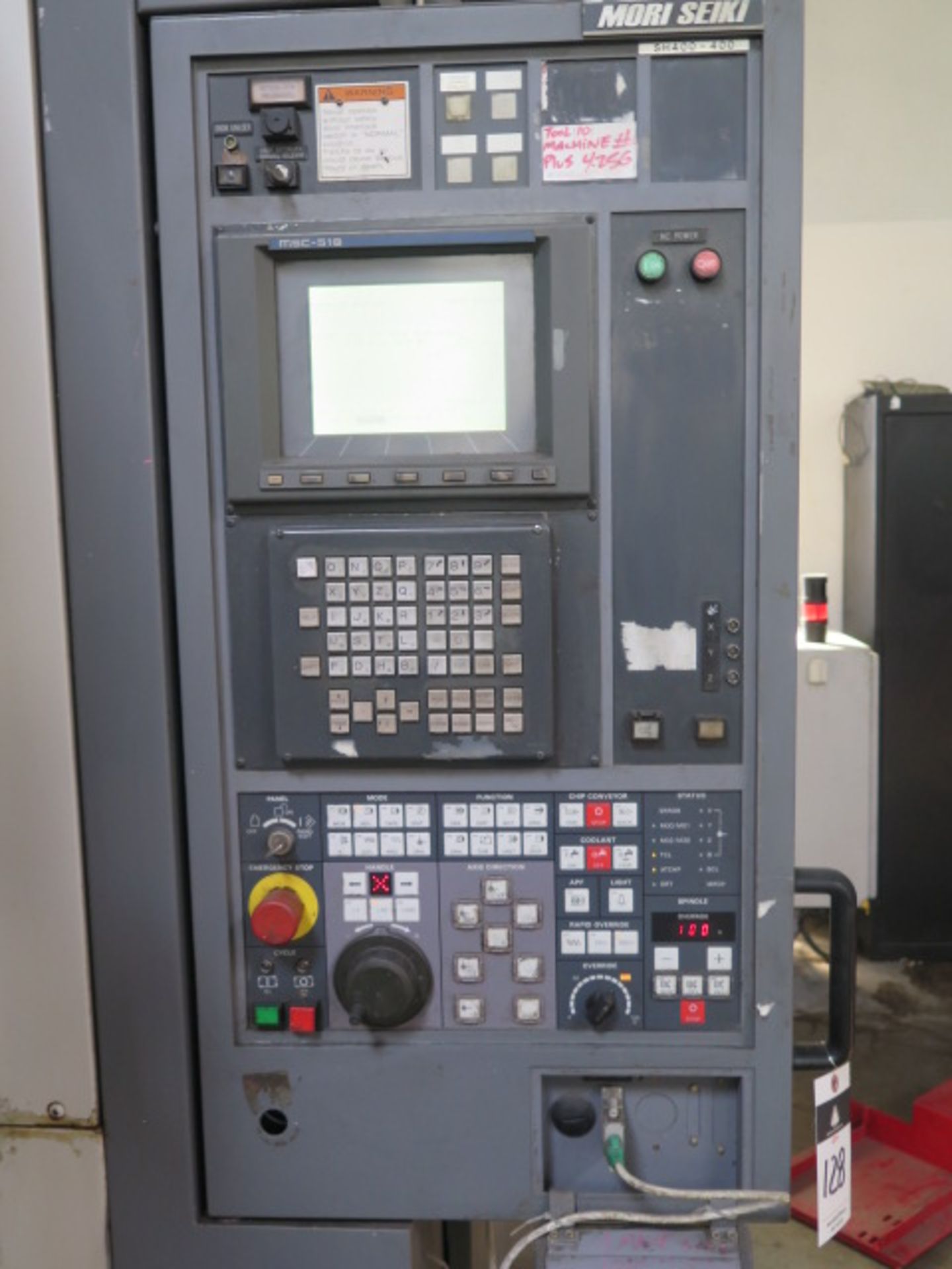 1998 Mori Seiki SH-400 2-Pallet 4-Axis CNC Horizontal Machining Center s/n 400 w/ Mori Seiki MSC-518 - Image 9 of 12