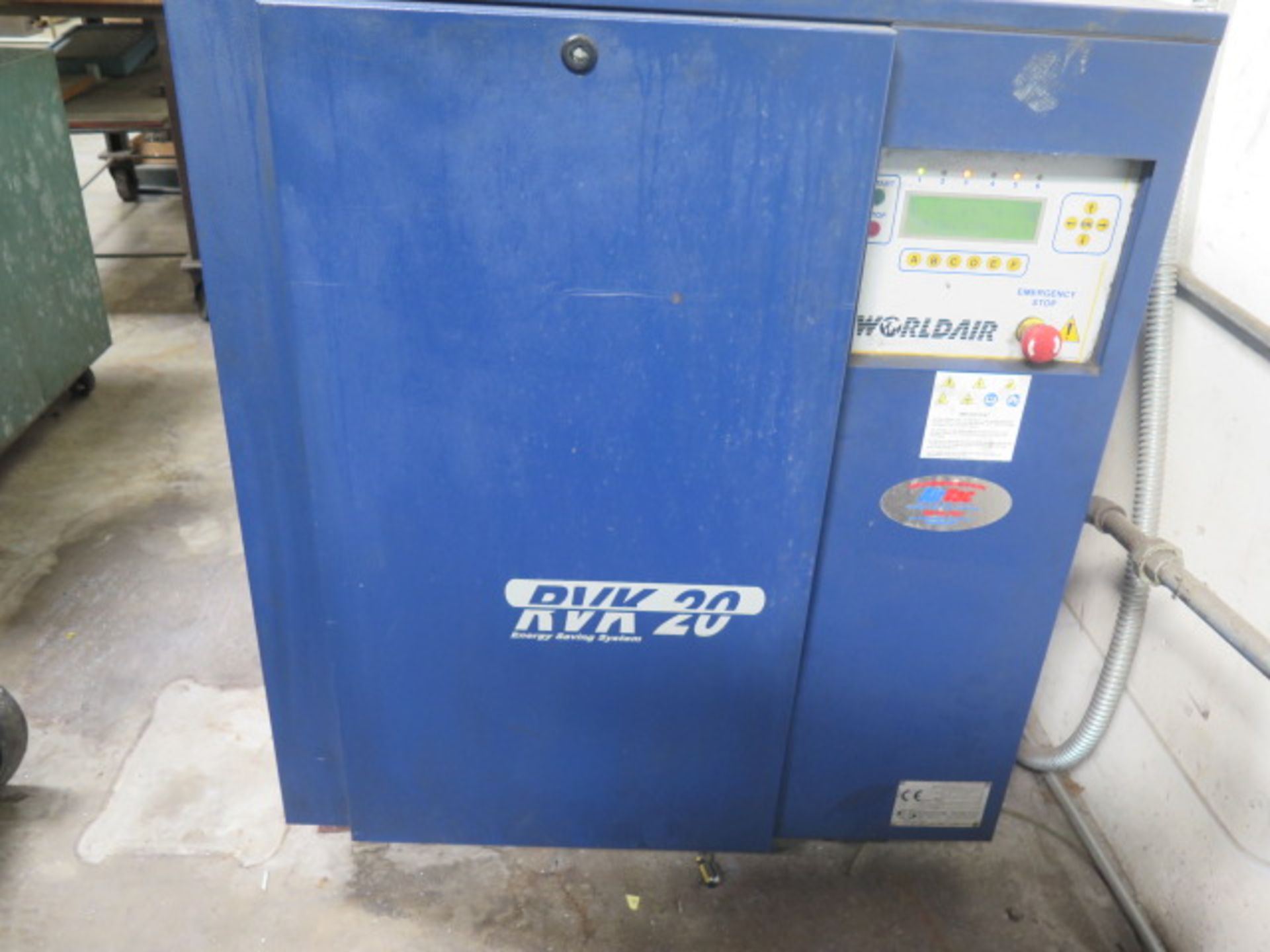 2007 Worldair RVK20 230/460V Rotary Vane Air Compressor s/n 6226 w/ Digital Controls, 125 PSIG - Image 2 of 5