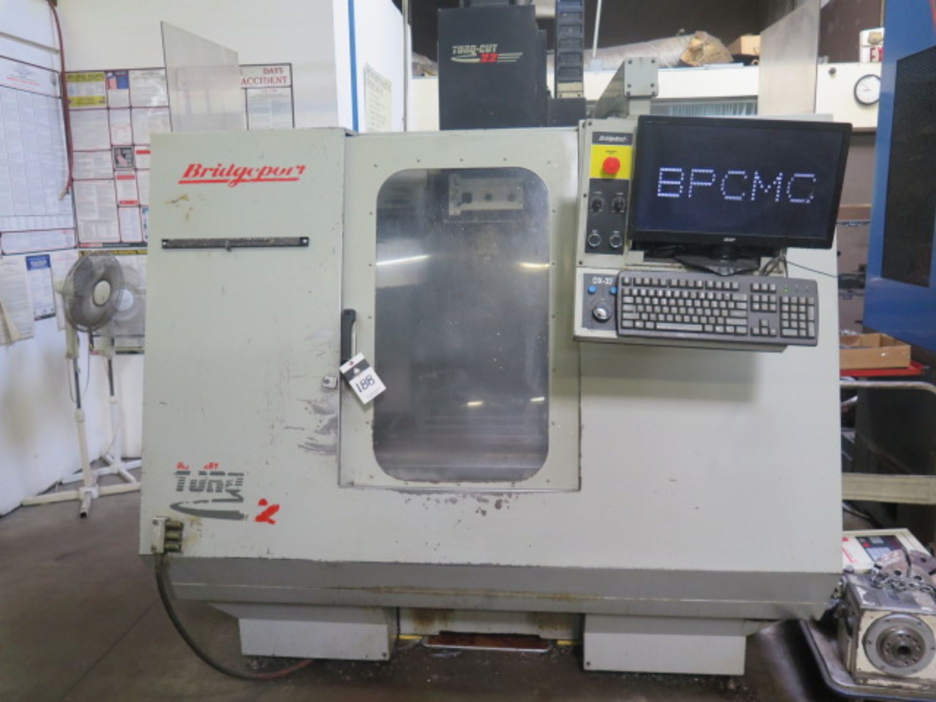 Bridgeport Discovery Torq-Cut 22 CNC Vertical Machining Center s/n TC/22-106 w/ Bridgeport DX-32