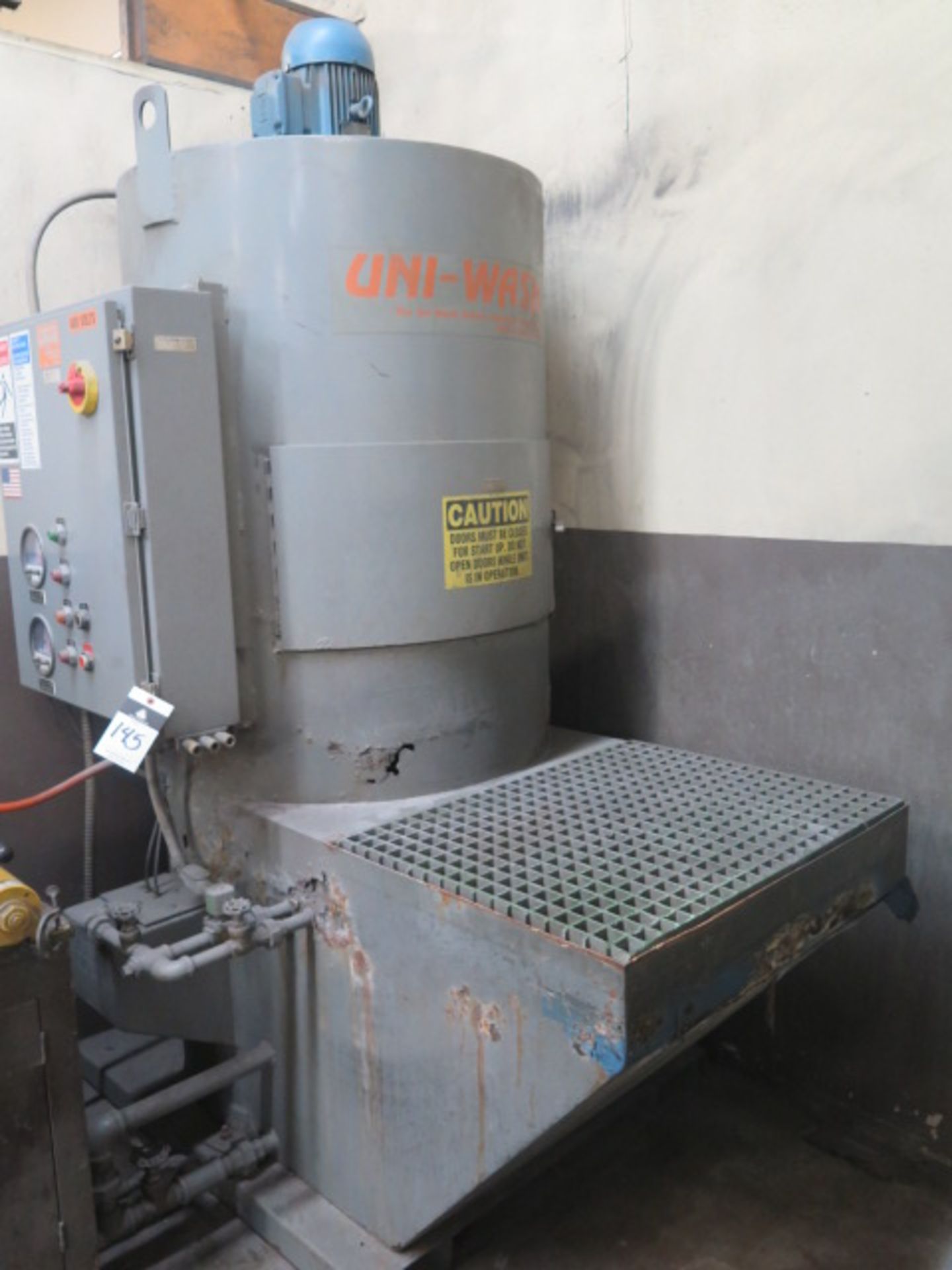 2000 Uni-Wash mdl. DDBC-20 Water Filtered Down-Draft Table s/n 21860 w/ 3Hp Motor, 26” x 34”