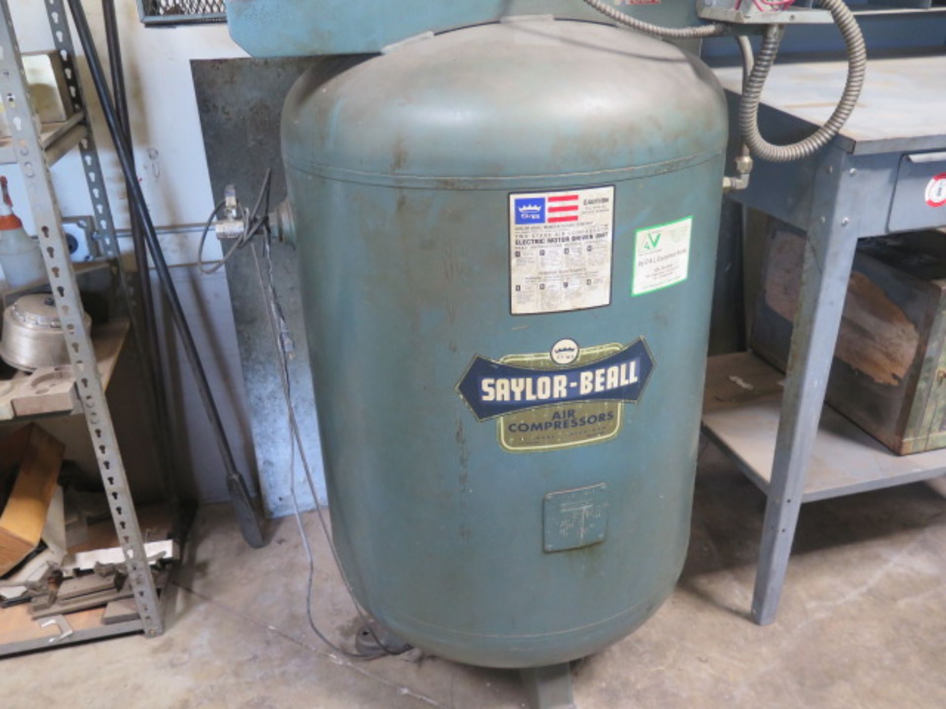 Saylor-Beall mdl. VT-755-120 10Hp Vertical Air Compressor w/ 2-Stage Pump, 120 Gallon Tank - Image 3 of 4