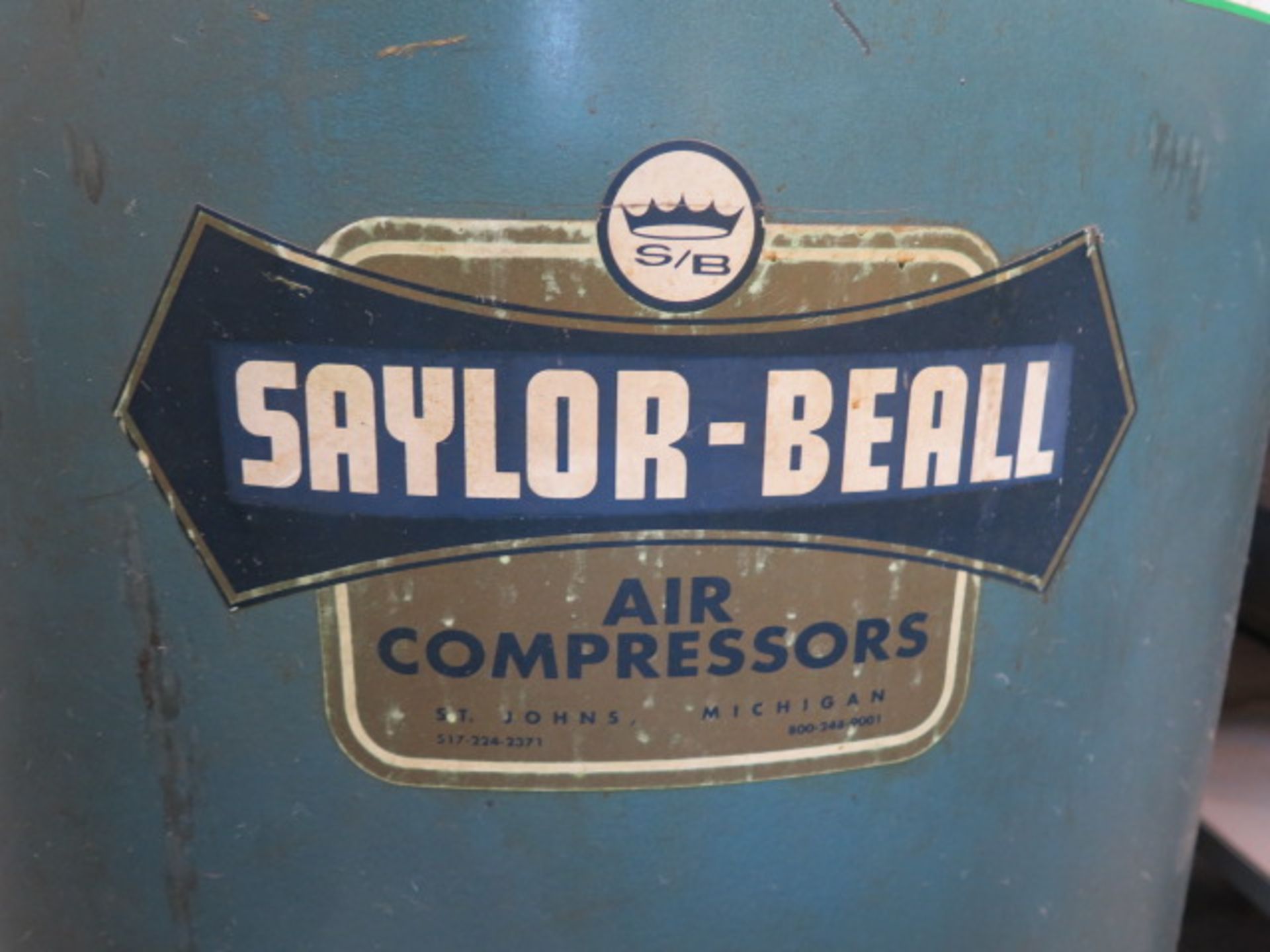 Saylor-Beall mdl. VT-755-120 10Hp Vertical Air Compressor w/ 2-Stage Pump, 120 Gallon Tank - Image 4 of 4
