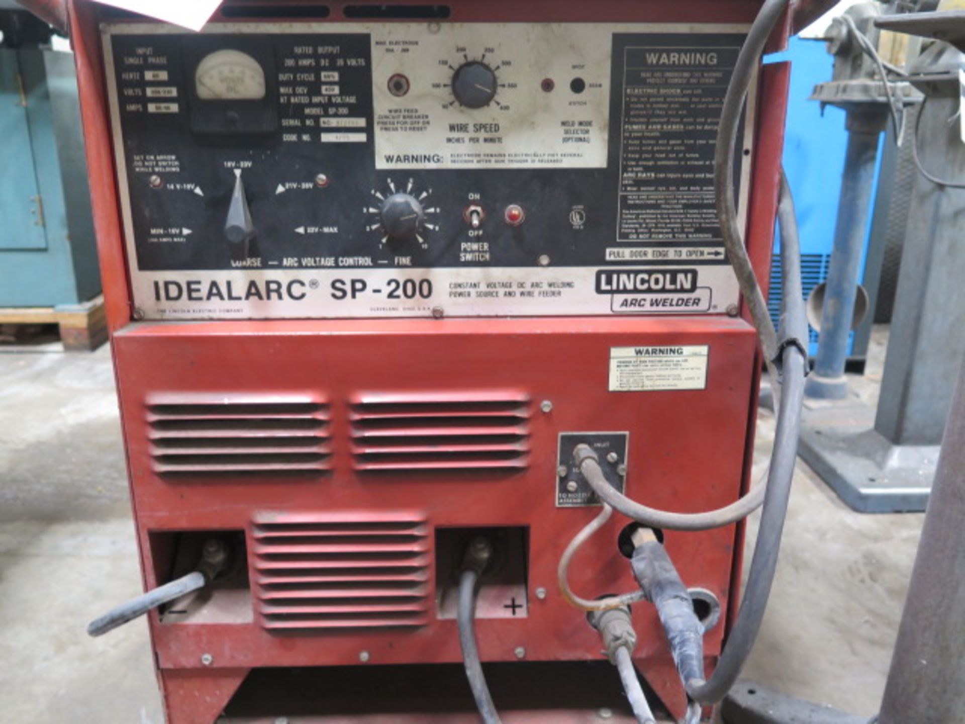 Lincoln Idealarc SP-200 CV-DC Arc Welding Power Source and Wire Feeder s/n AC-572263 - Image 3 of 4