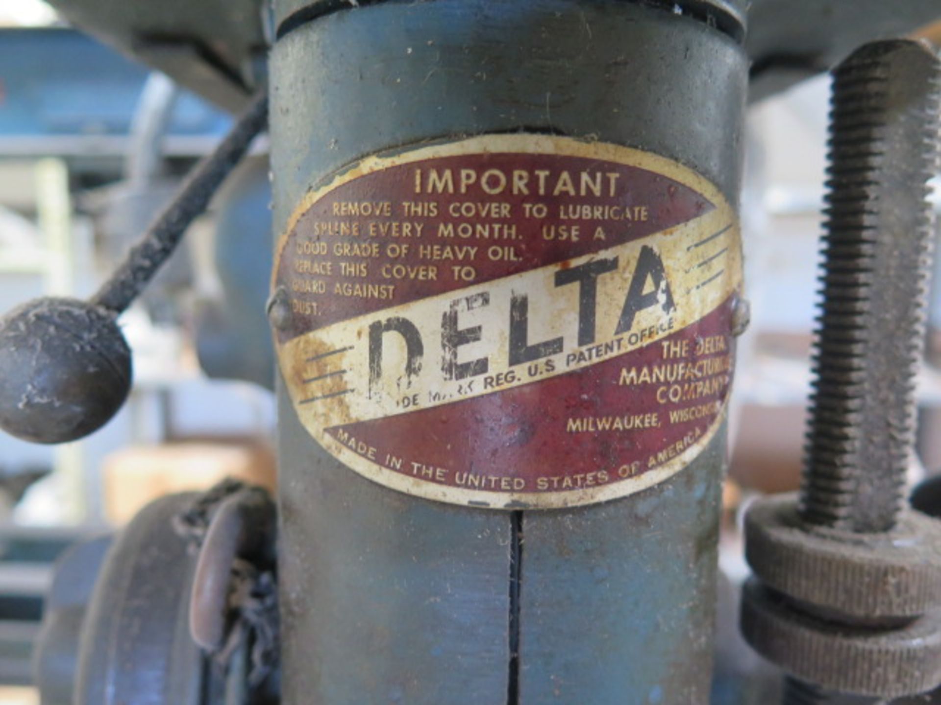 Delta Pedestal Drill Press w/ Tapmatic Tapping Head - Image 4 of 4