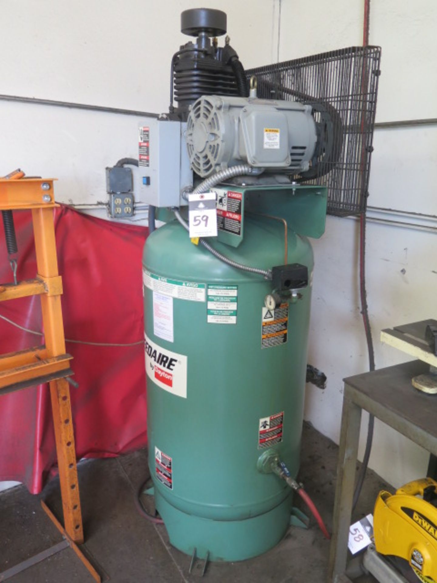 Speedaire 5Hp Vertical Air Compressor w/ 80 Gallon Tank