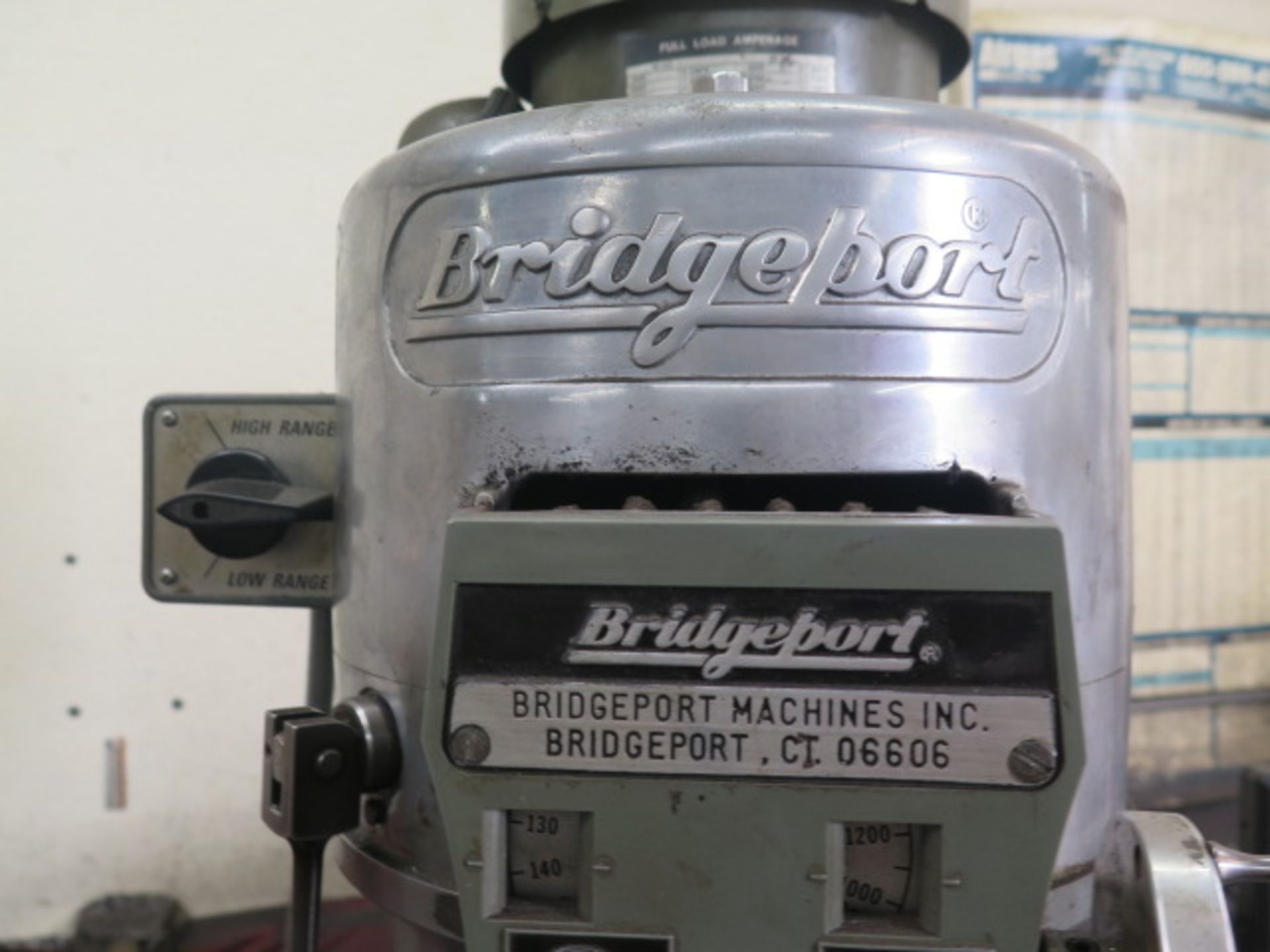 Bridgeport Vertical Mill s/n 259429 w/ Newall NMS300 Programmable DRO, 2Hp Motor, 60-4200 Dial - Image 9 of 9