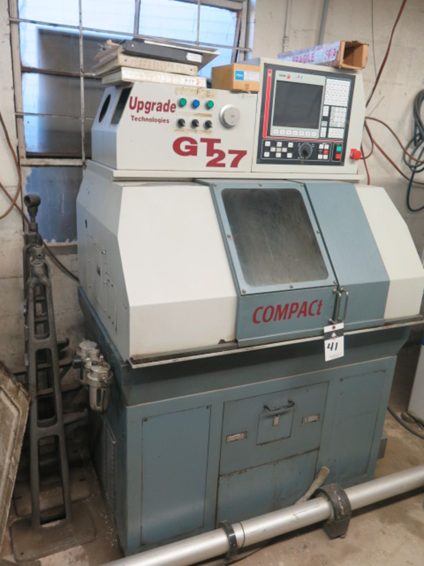 Upgrade Technologies “Compact GT27” CNC Cross Slide Lathe s/n DC572053E w/ Upgraded 8” Fagor - Image 2 of 13