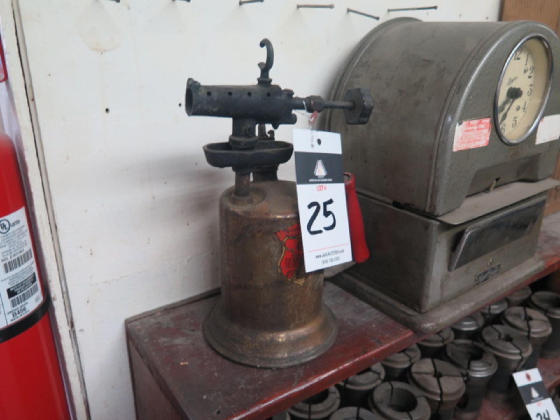 Old Time Clock, Blow Torch and Eutalloy Spray Alloys - Image 3 of 3