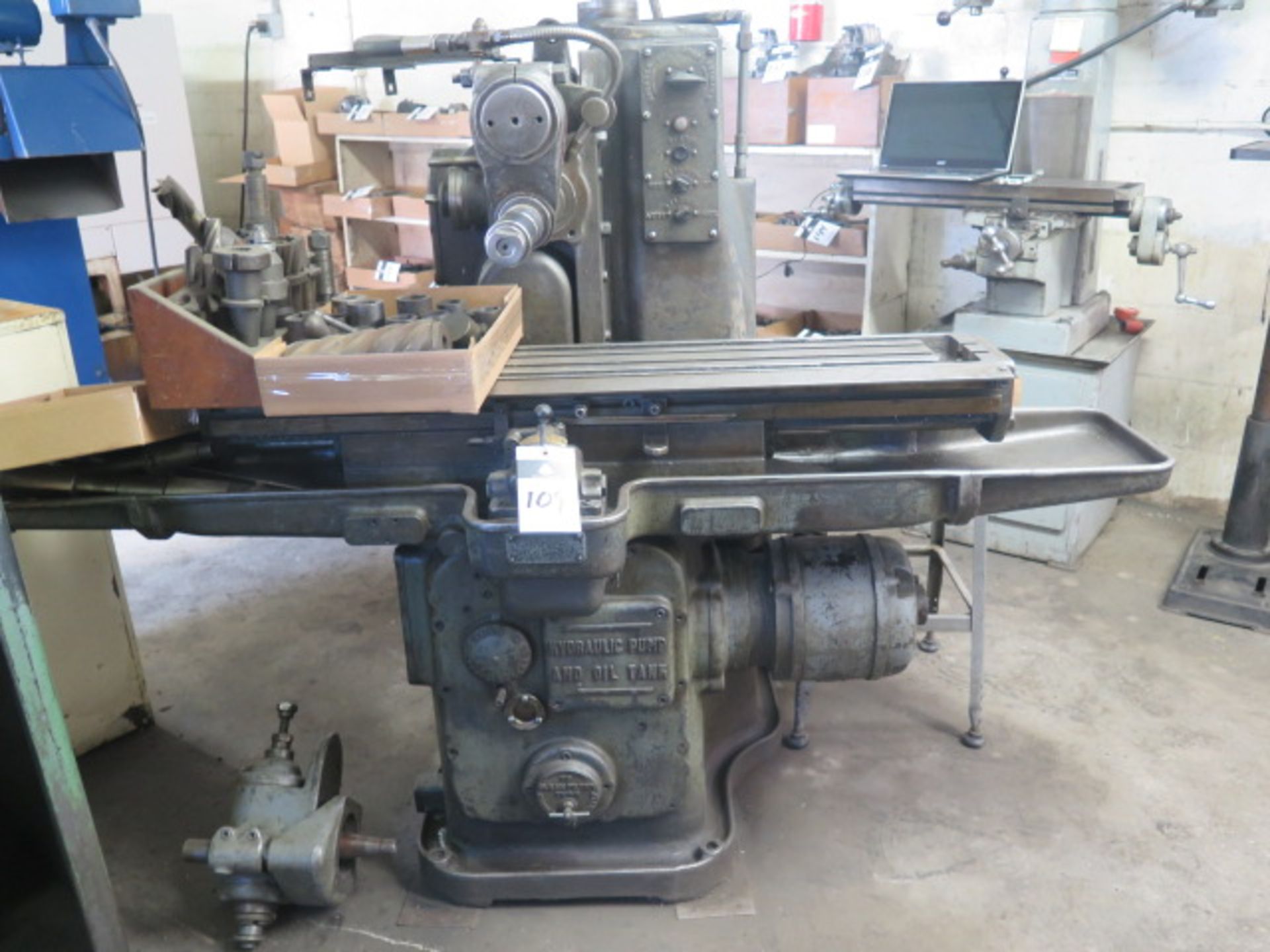 Sunstrand Horizontal Mill w/ 25-1200 RPM, Universal Vertical Milling Head, 40-Taper Spindles,