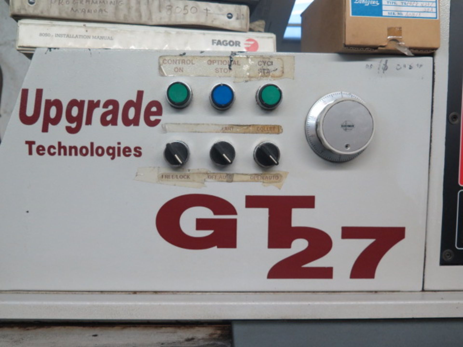 Upgrade Technologies “Compact GT27” CNC Cross Slide Lathe s/n DC572053E w/ Upgraded 8” Fagor - Image 9 of 13