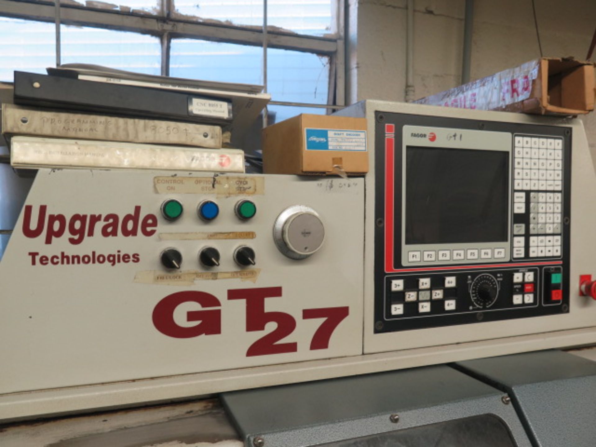 Upgrade Technologies “Compact GT27” CNC Cross Slide Lathe s/n DC572053E w/ Upgraded 8” Fagor - Image 7 of 13