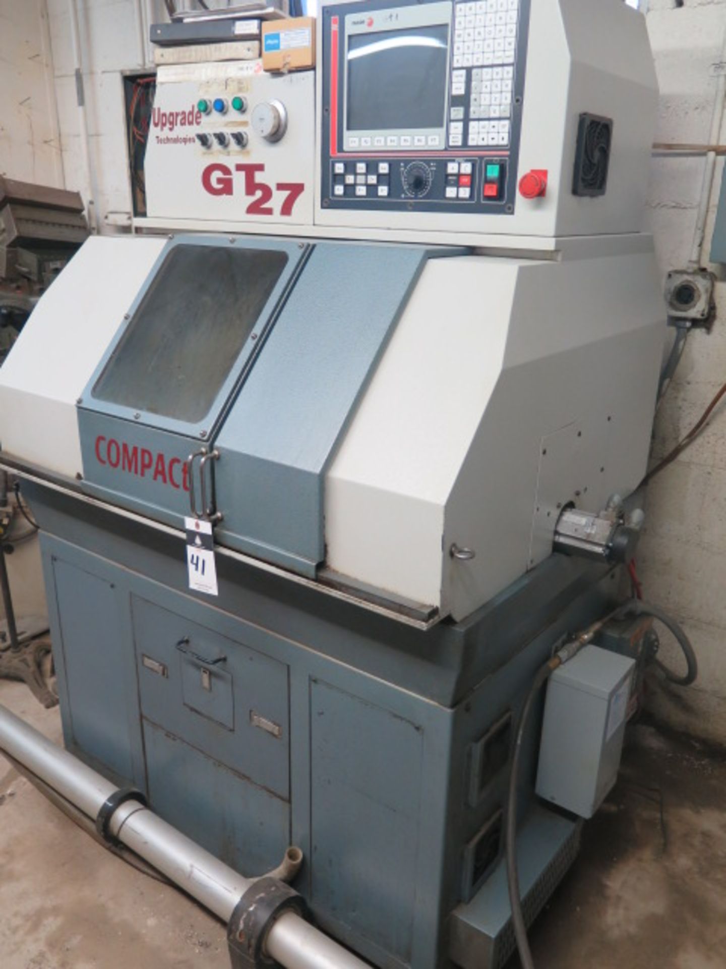 Upgrade Technologies “Compact GT27” CNC Cross Slide Lathe s/n DC572053E w/ Upgraded 8” Fagor - Image 3 of 13