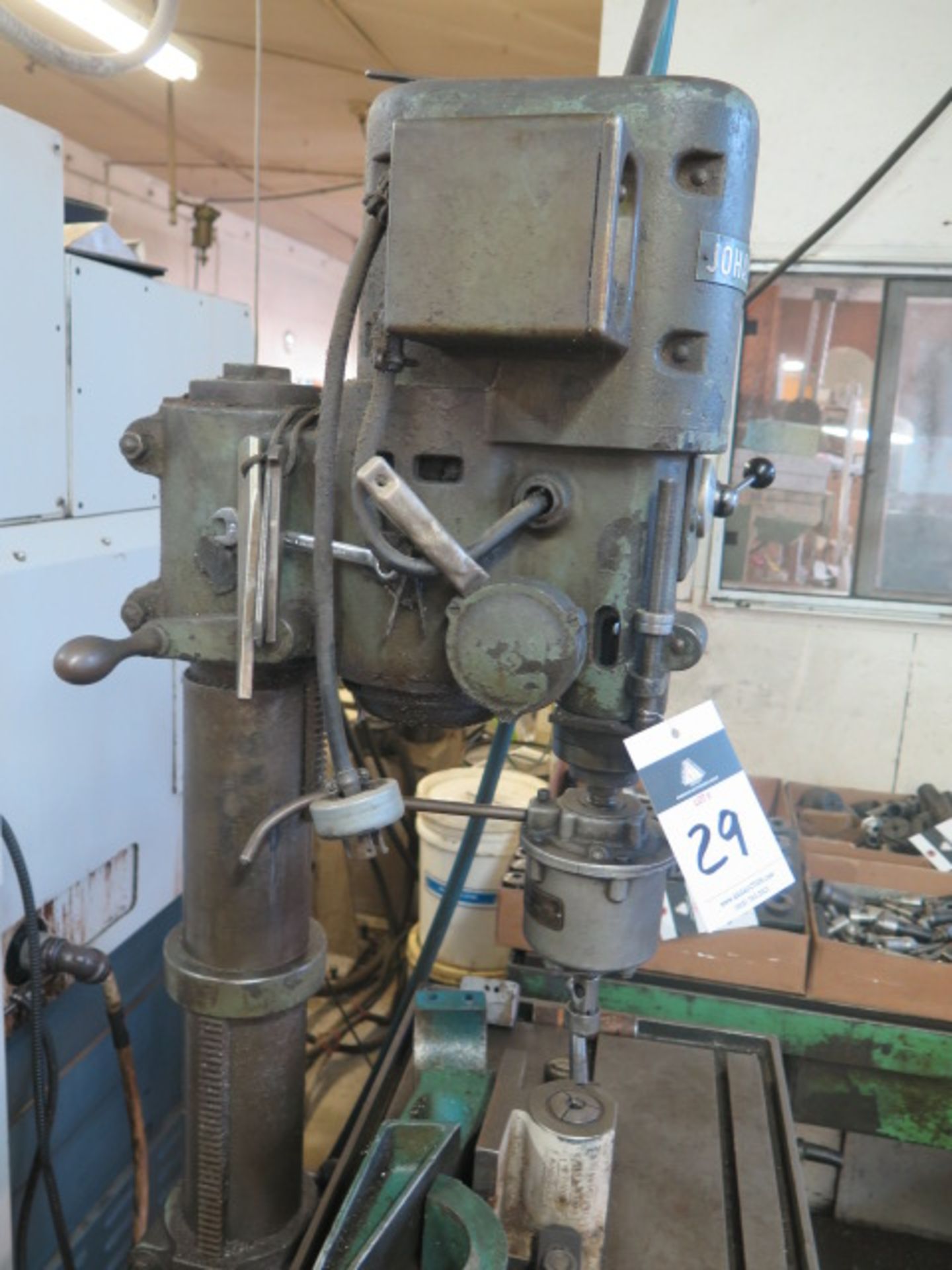 Johansson Geared Head Power Drill Press w/ Procunier Tapping Head, 15” x 24” Table - Image 2 of 5