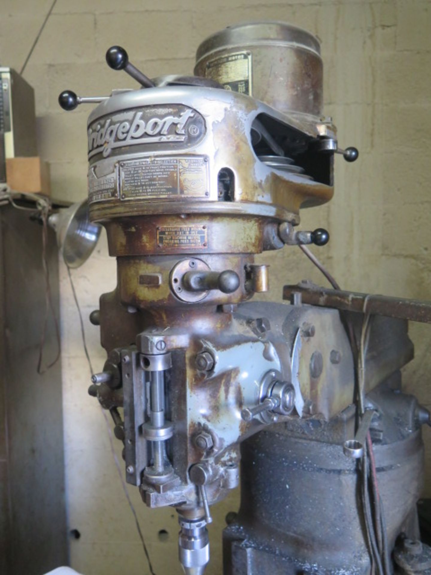 Bridgeport Vertical Mill s/n 52373 w/ Sargon DRO, 1Hp Motor, 80-2720 RPM, 9” x 42” Table - Image 3 of 4