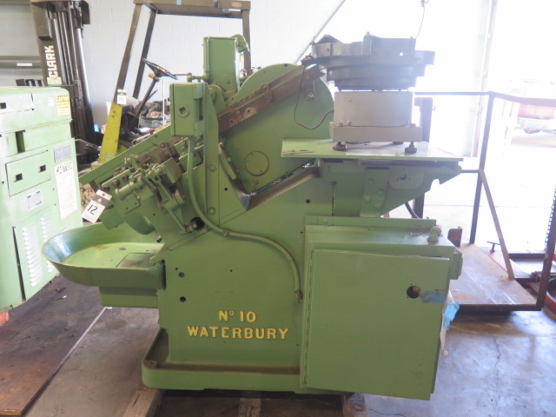 Waterbury Farrel No. 10 ¼” Cap Inclined Automatic Thread Crush Roller w/n Vibratory Bowl Feeder,