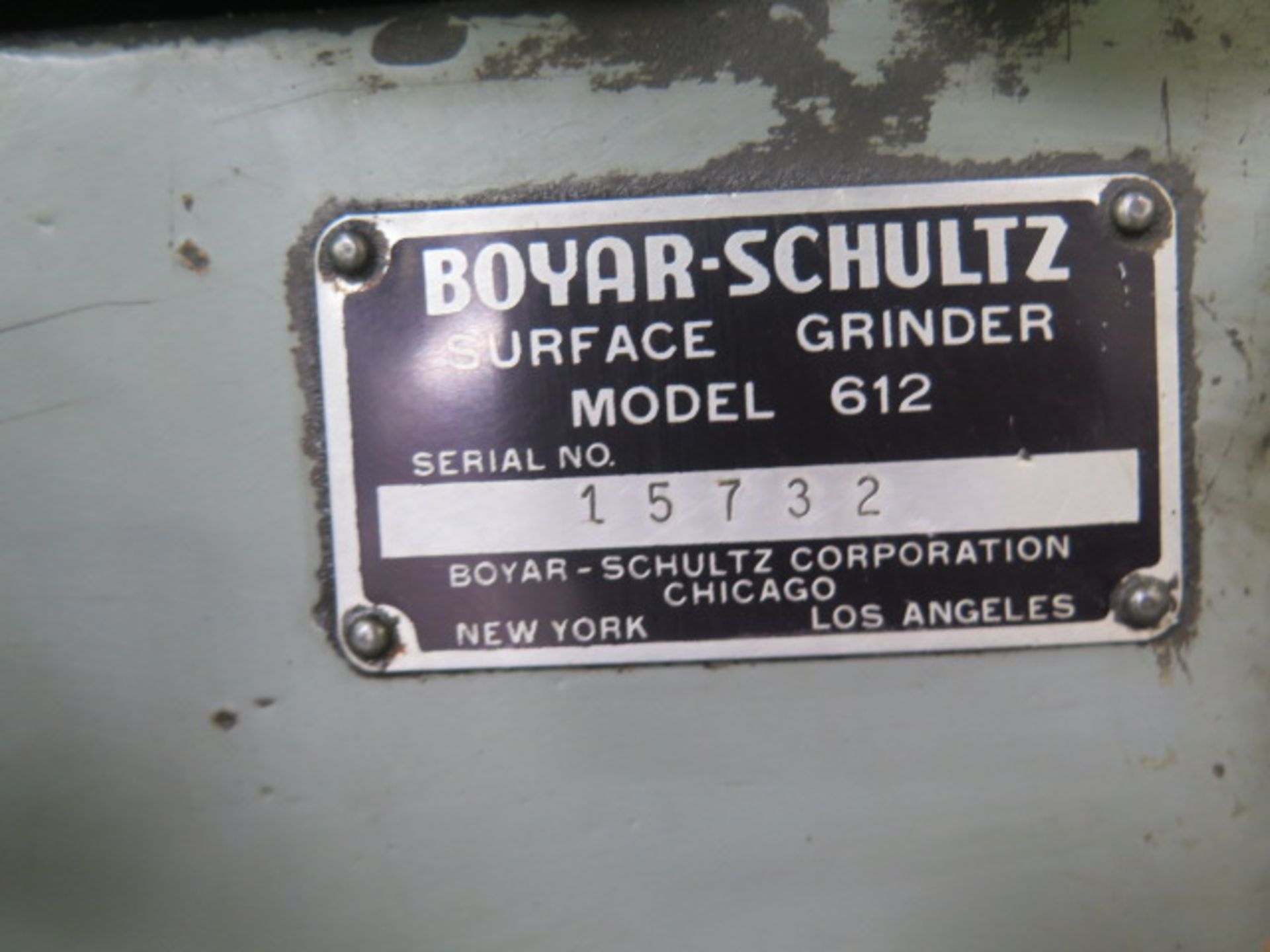 Boyar Schultz “Six Twelve” 6” x 12” Surface Grinder s/n 15732 w/ Electromagnetic Chuck - Image 7 of 7