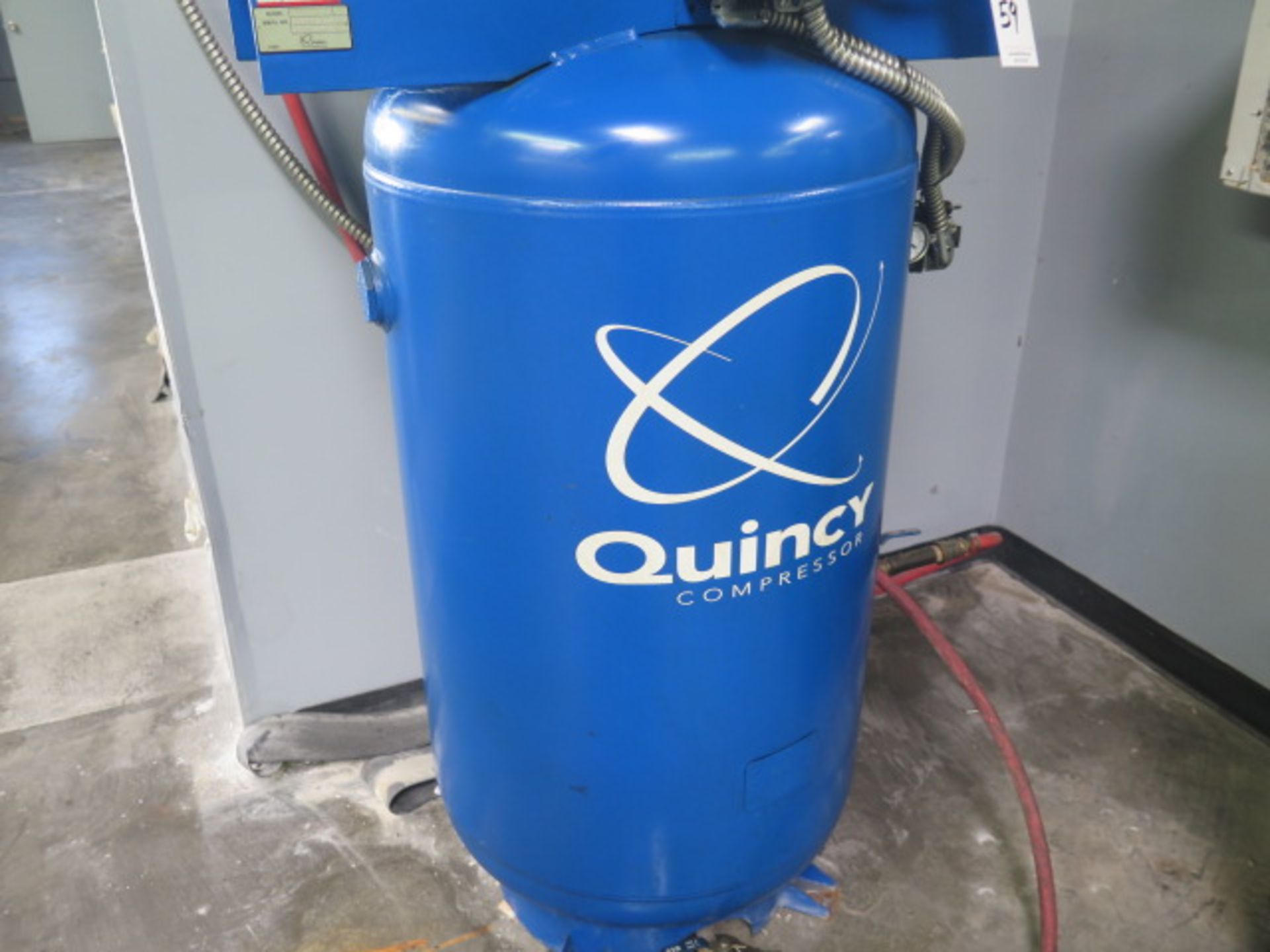 Quincy QT7.5A 7.5Hp Vertical Air Compressor s/n QU0810090134 w/ 80 Gallon Tank - Image 3 of 5