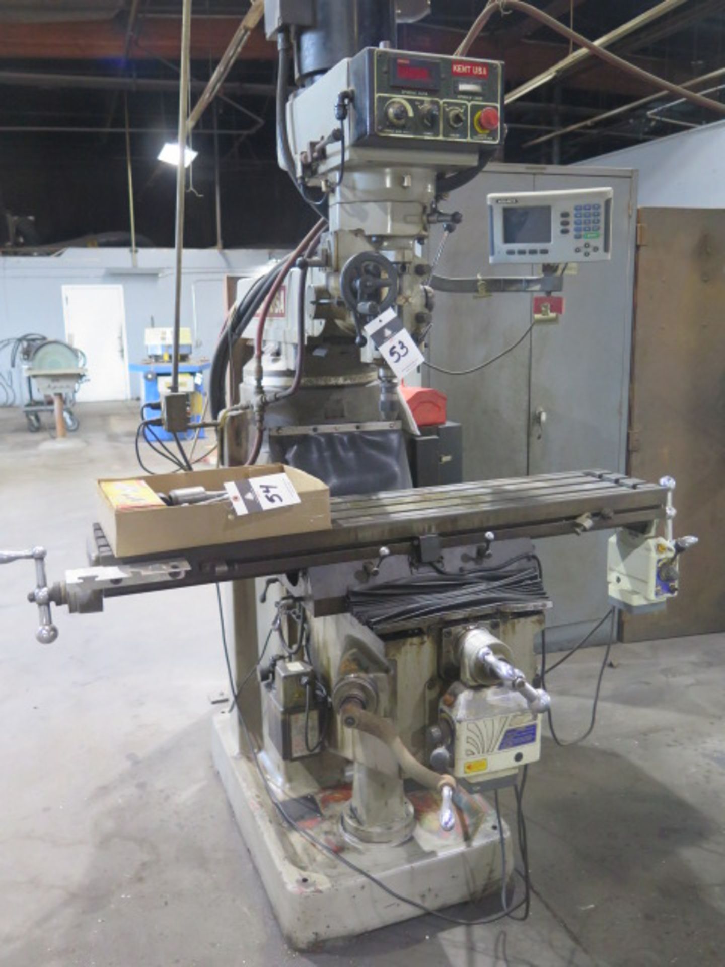 Kent Vertical Mill w/ Acu-Rite Programmable DRO, 3Hp Motor, Dial Change RPM with Digital Speed