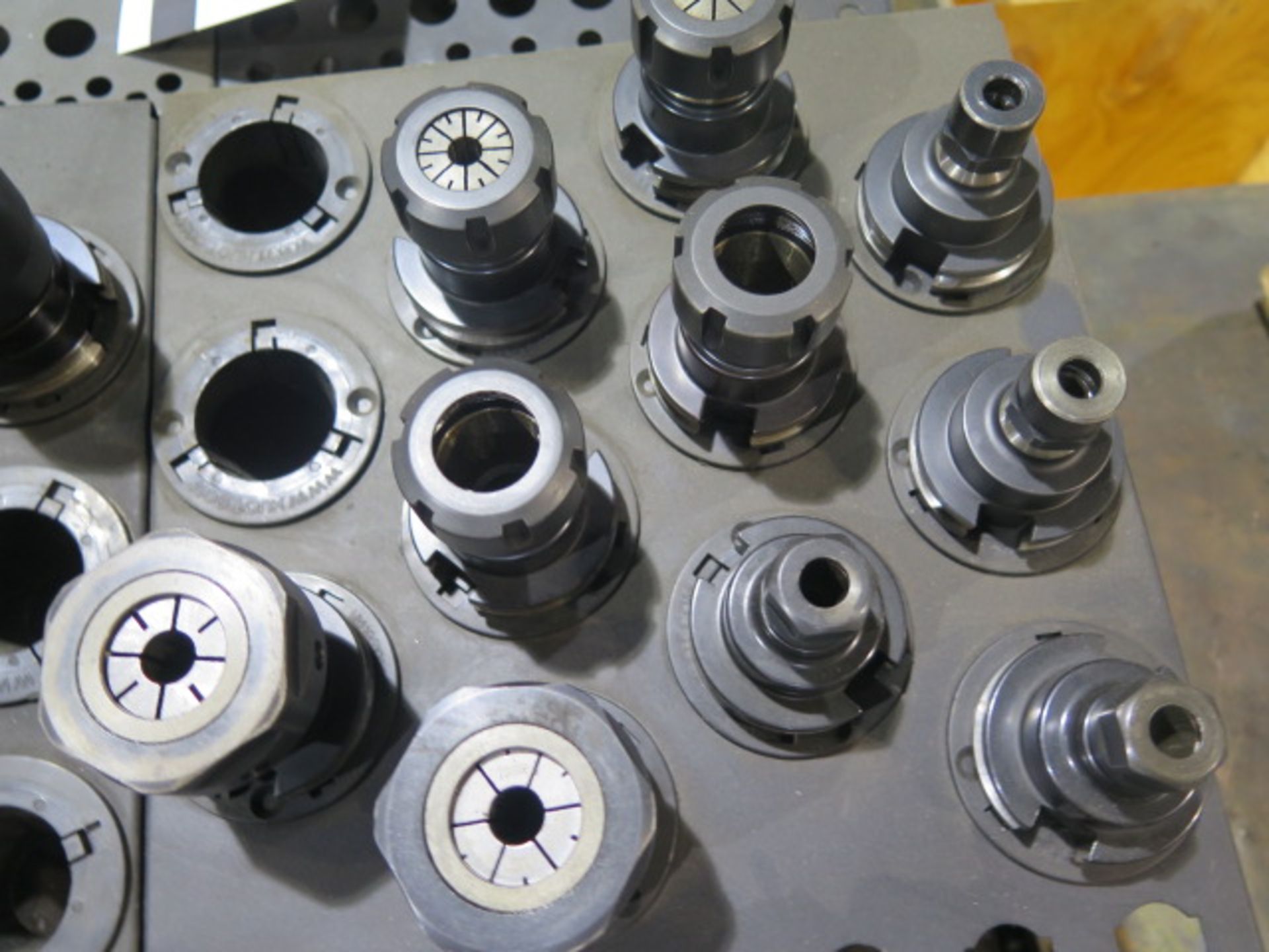 CAT-40 Taper Collet Chucks (10) w/ Huot Tooling Rack - Image 2 of 2