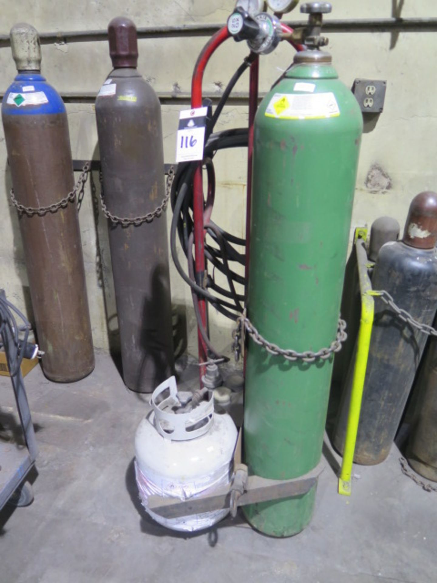 Welding Torch Cart w/ Tanks and Acces