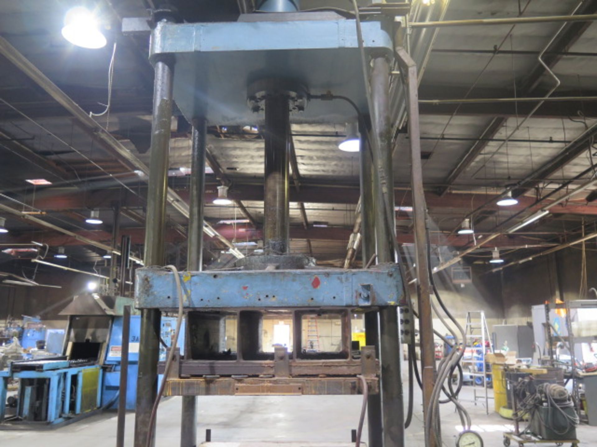 4-Post Hydraulic Heated Platen Press w/ 33 ½” x 49 ½” Between Posts, 48” Stroke - Image 3 of 7