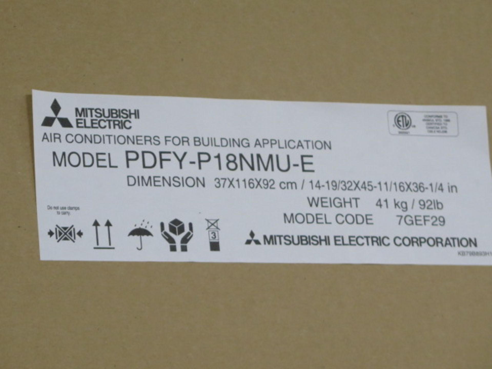 Mitsubishi PDFY-P18NMU-E Ceiling Mounted (2) - Image 4 of 4