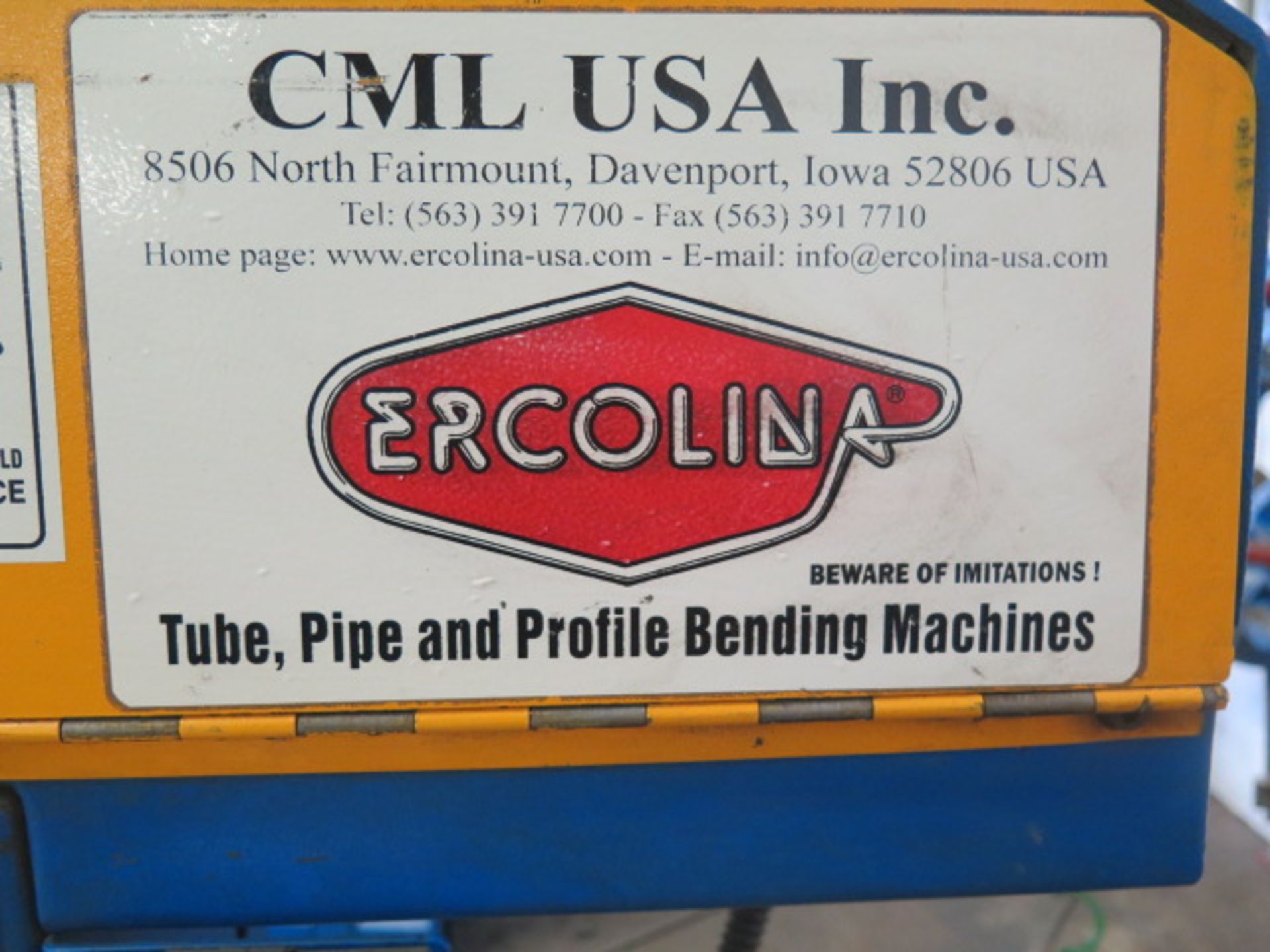 2004 CML / Ercolina Type EN100 Coping Sander s/n 1004046 w/ 5" Belt Cap, Manual Clamping, Compound - Image 6 of 8