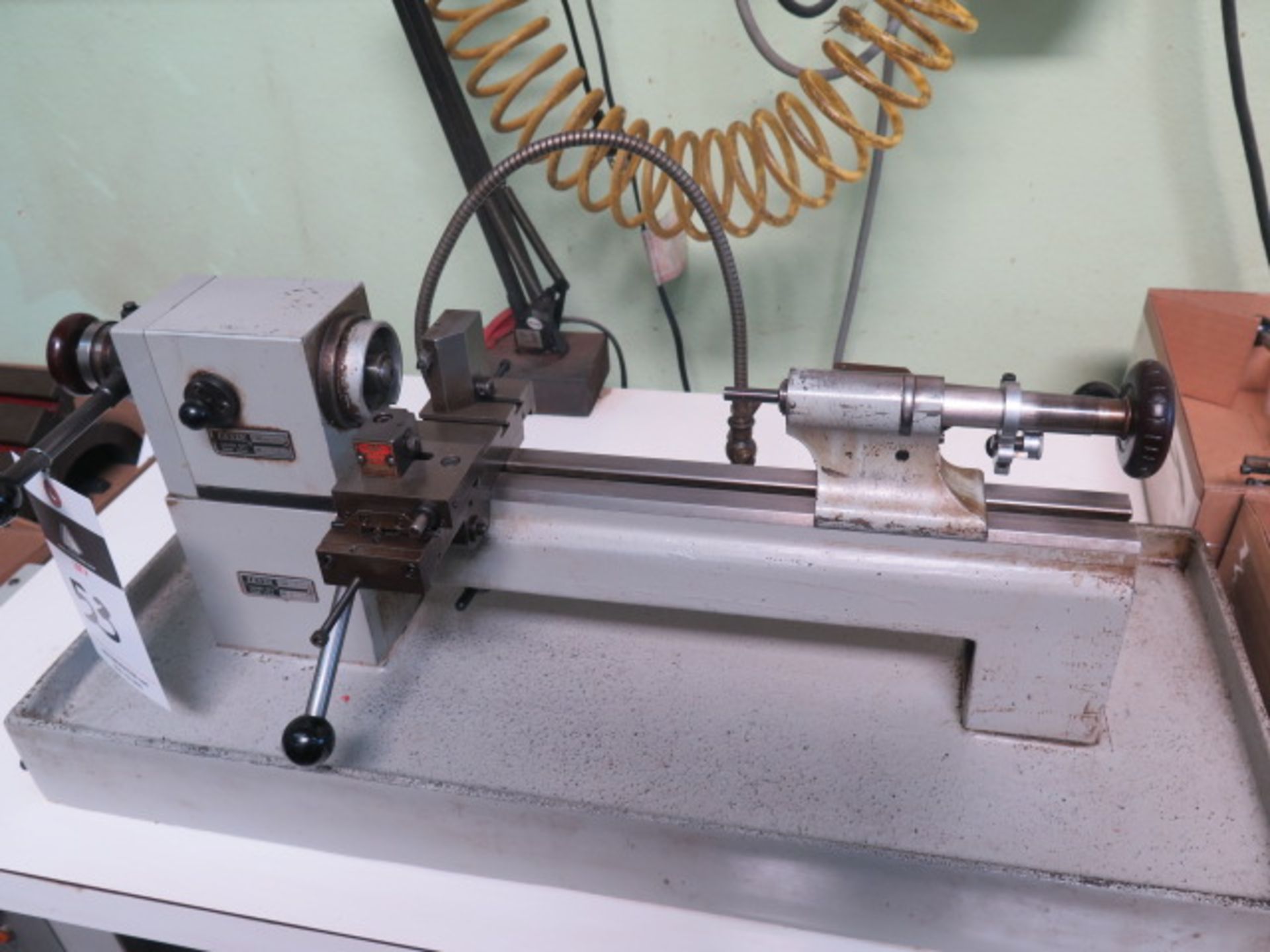 Levin Type 061202 Jewelers Lathe s/n D08913 w/ Cross Slide, Tailstock, Adjustable Spindle RPM - Image 3 of 11