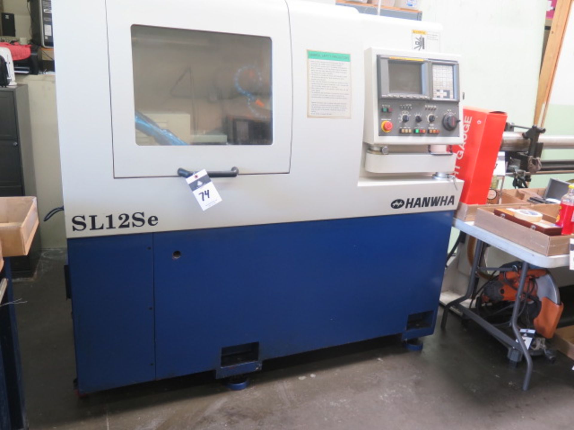 2005 Hanwa SL12Se Twin Spindle CNC Swiss Type Screw Machine s/n LA-12-B4-1141 w/ Fanuc Series 0i- - Image 2 of 16