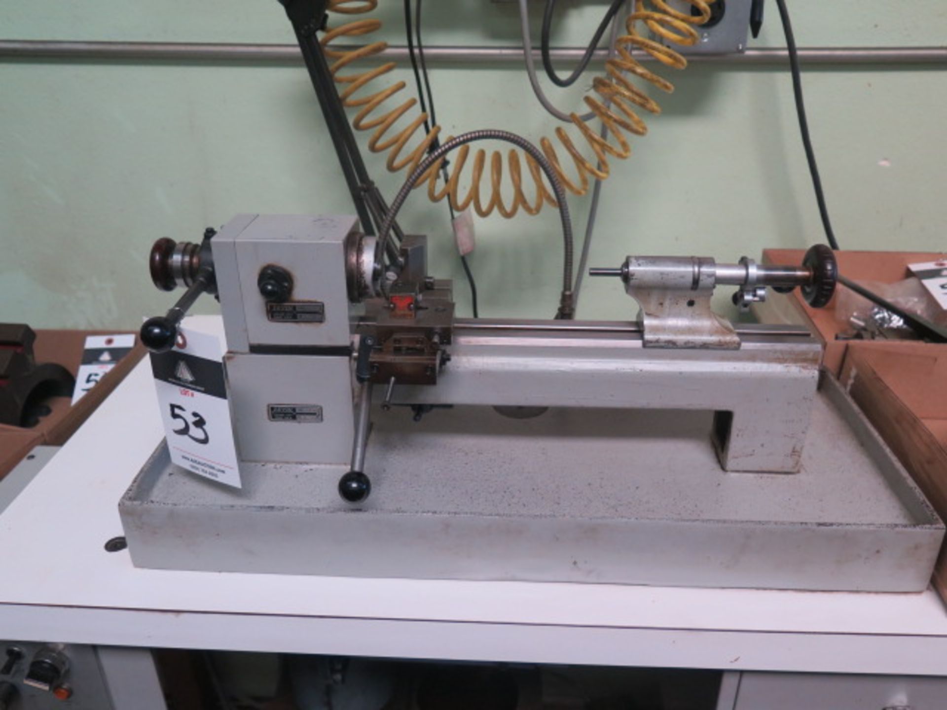 Levin Type 061202 Jewelers Lathe s/n D08913 w/ Cross Slide, Tailstock, Adjustable Spindle RPM - Image 2 of 11