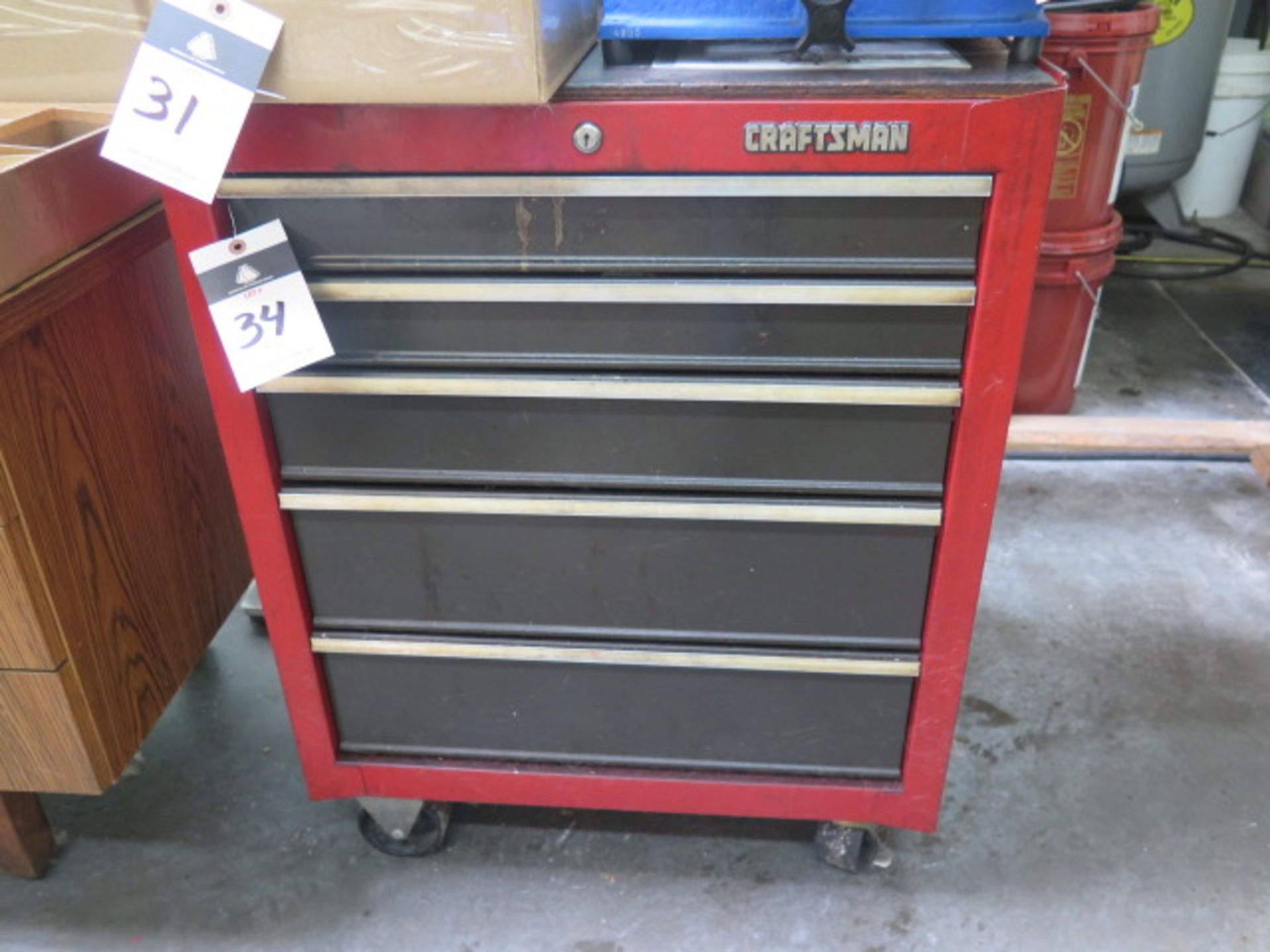 Craftsman Roll-A-Way Tool Box w/ Misc Tooling