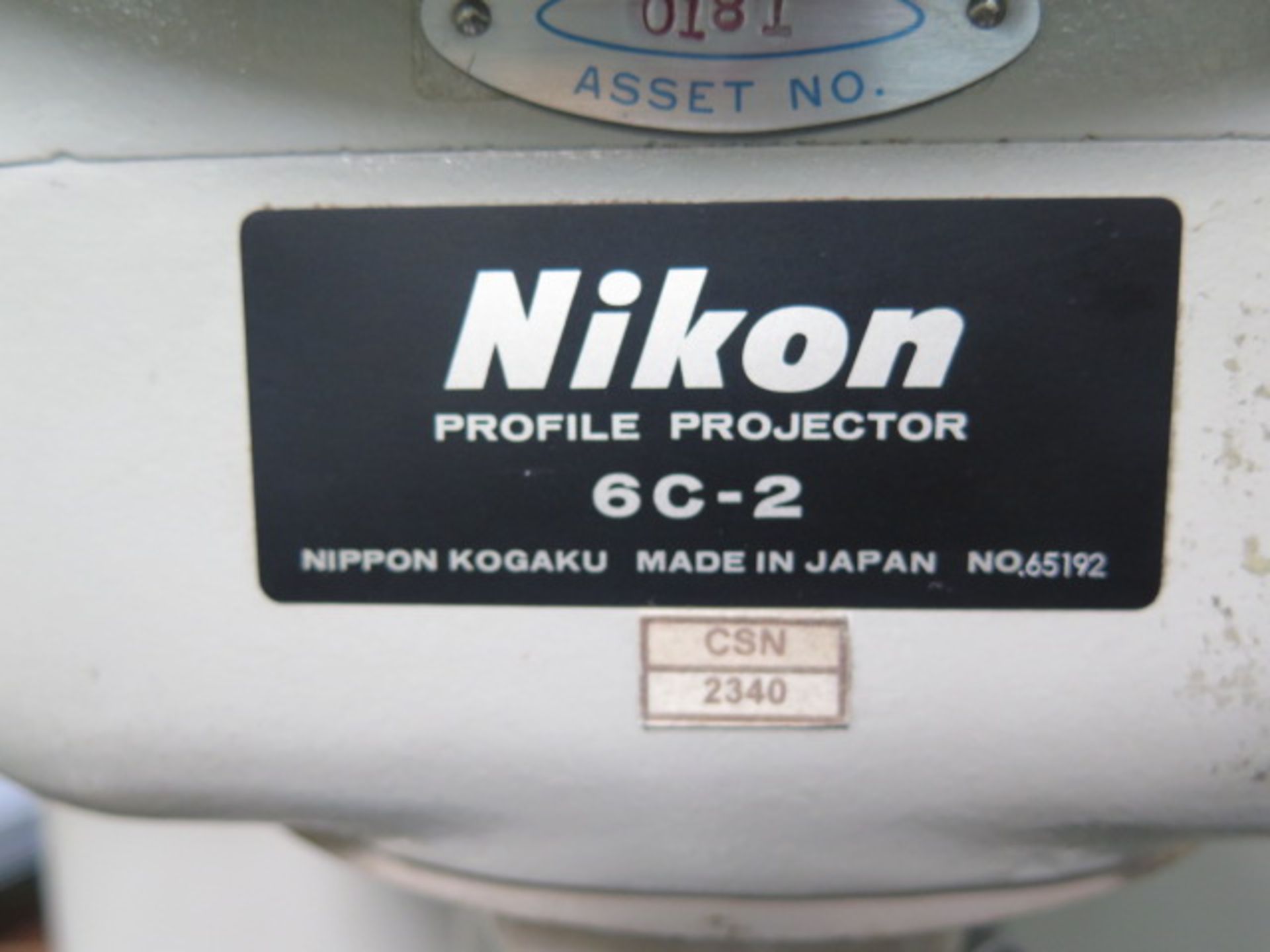 Nikon 6C-2 11” Optical Comparator s/n 2340 w/ Indicator Readout, Surface and Profile Illumination, - Image 8 of 8