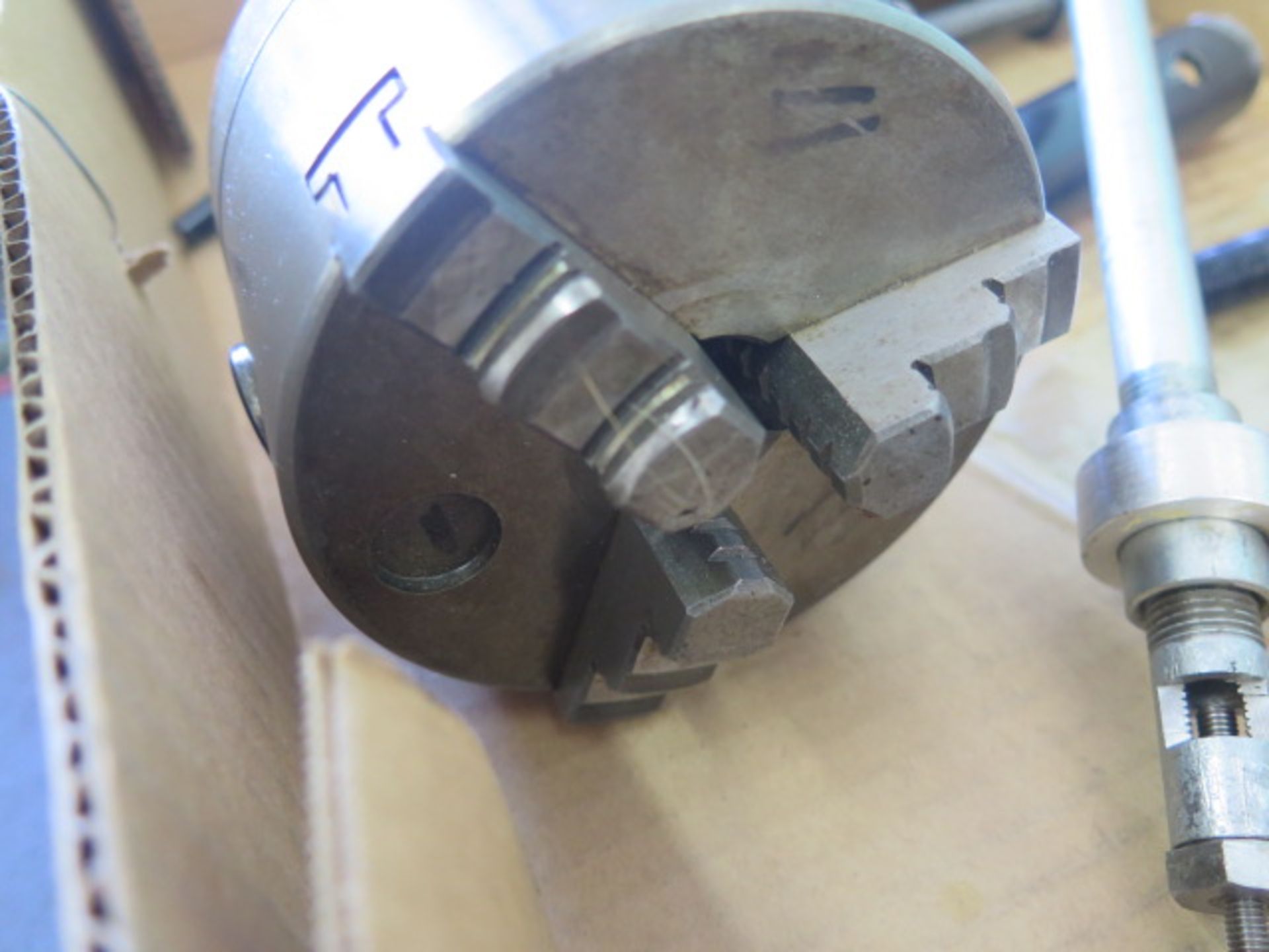 5" 3-Jaw Chuck with 5C Adaptor and 5C Collet Stops - Image 3 of 3