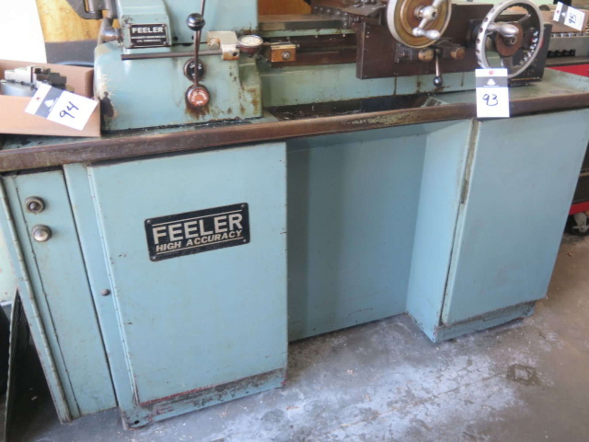 Feeler FHR-68 Hand Chucker s/n 72062 w/ 135-2955 RPM, 8-Station Turret, 5C Spindle, Power Feeds, - Image 4 of 10
